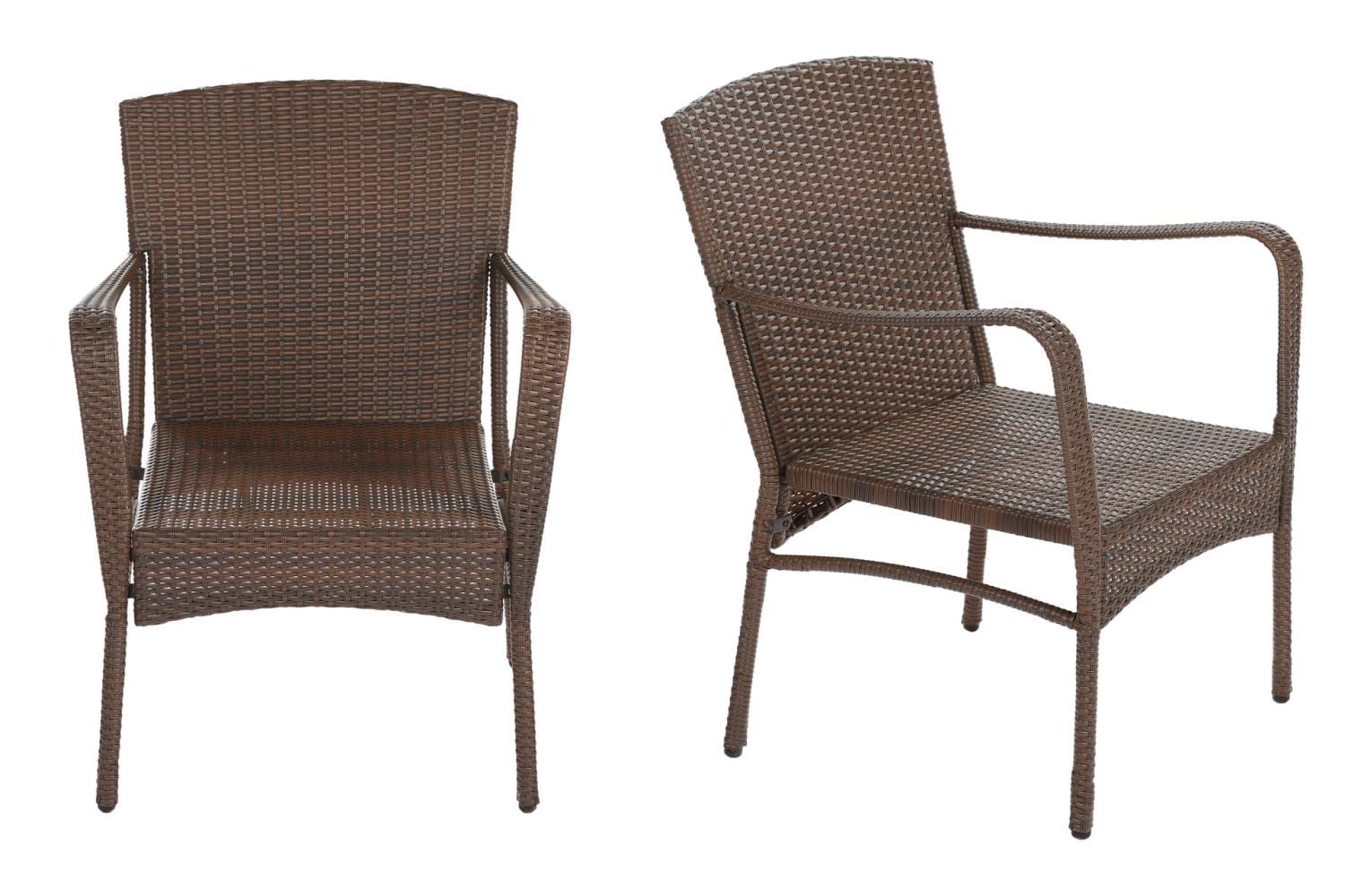 5-Piece Brown Wicker Rattan Patio Sofa Set - Outdoor Garden Furniture for Relaxing & Entertaining