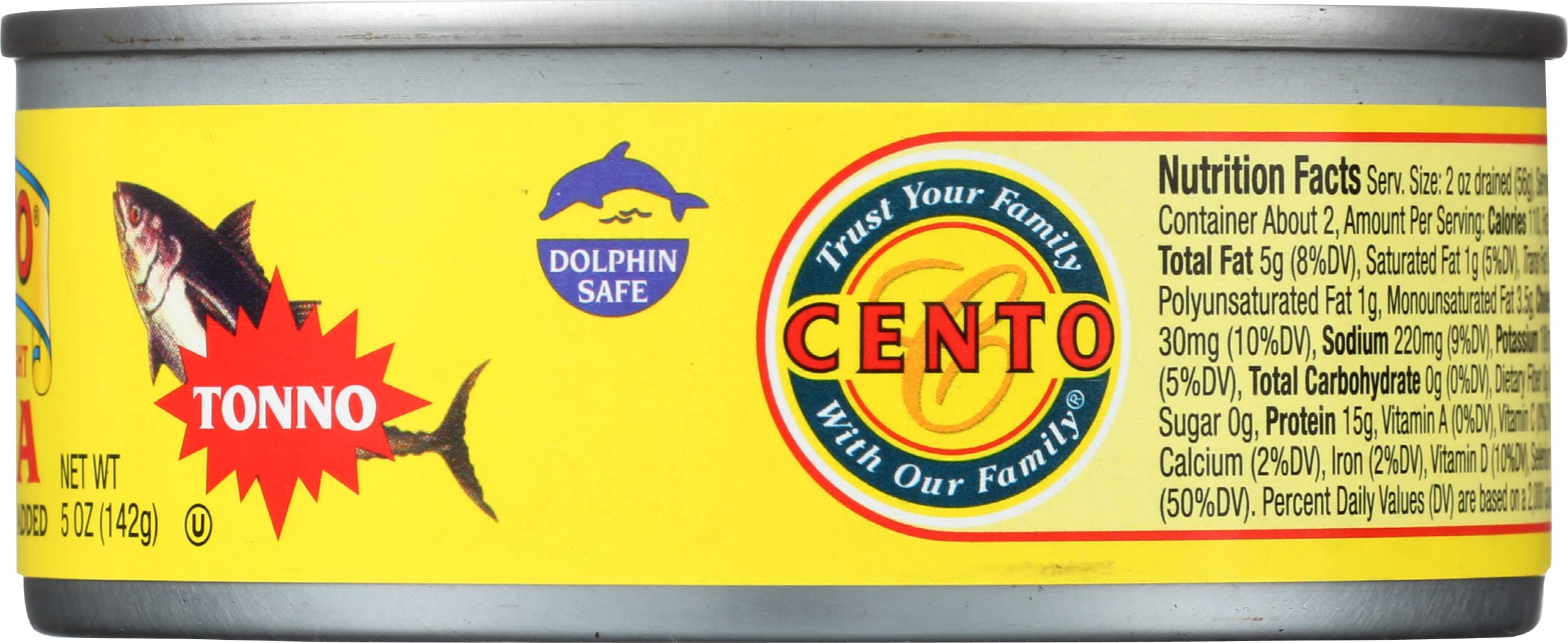 Cento Tuna in Olive Oil, 5 Ounce (Pack of 12) - Premium Italian Albacore Tuna for Salads, Sandwiches & Pasta Dishes - High Protein, Keto & Paleo Friendly