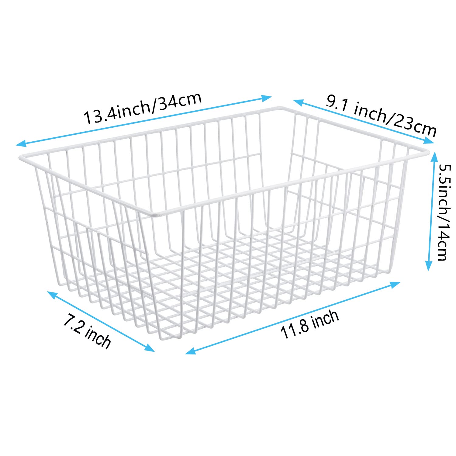 iPEGTOP Wire Storage Baskets - 3 Pack Metal Mesh Organizer Bins for Home, Office, Kitchen & Bathroom Organization - Perfect for Shelves, Cabinets, and Closet Storage