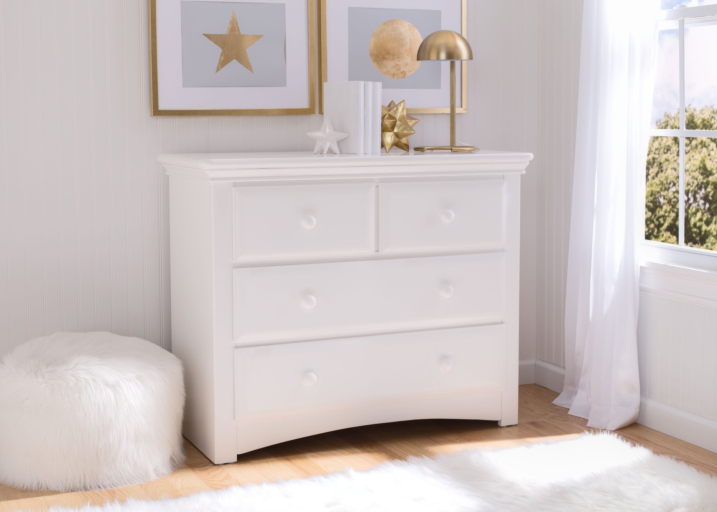 Park Ridge 4-Drawer Dresser - Solid Wood Bedroom Chest of Drawers for Clothes Storage | Perfect for Master Bedroom, Guest Room & Dorm Organization