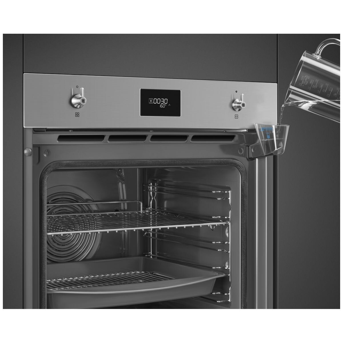 Smeg 60cm Classic Pyrolytic Self-Cleaning Oven - Stainless Steel SOPA6301TX | Professional Kitchen Appliance for Baking, Roasting & Cooking at Home