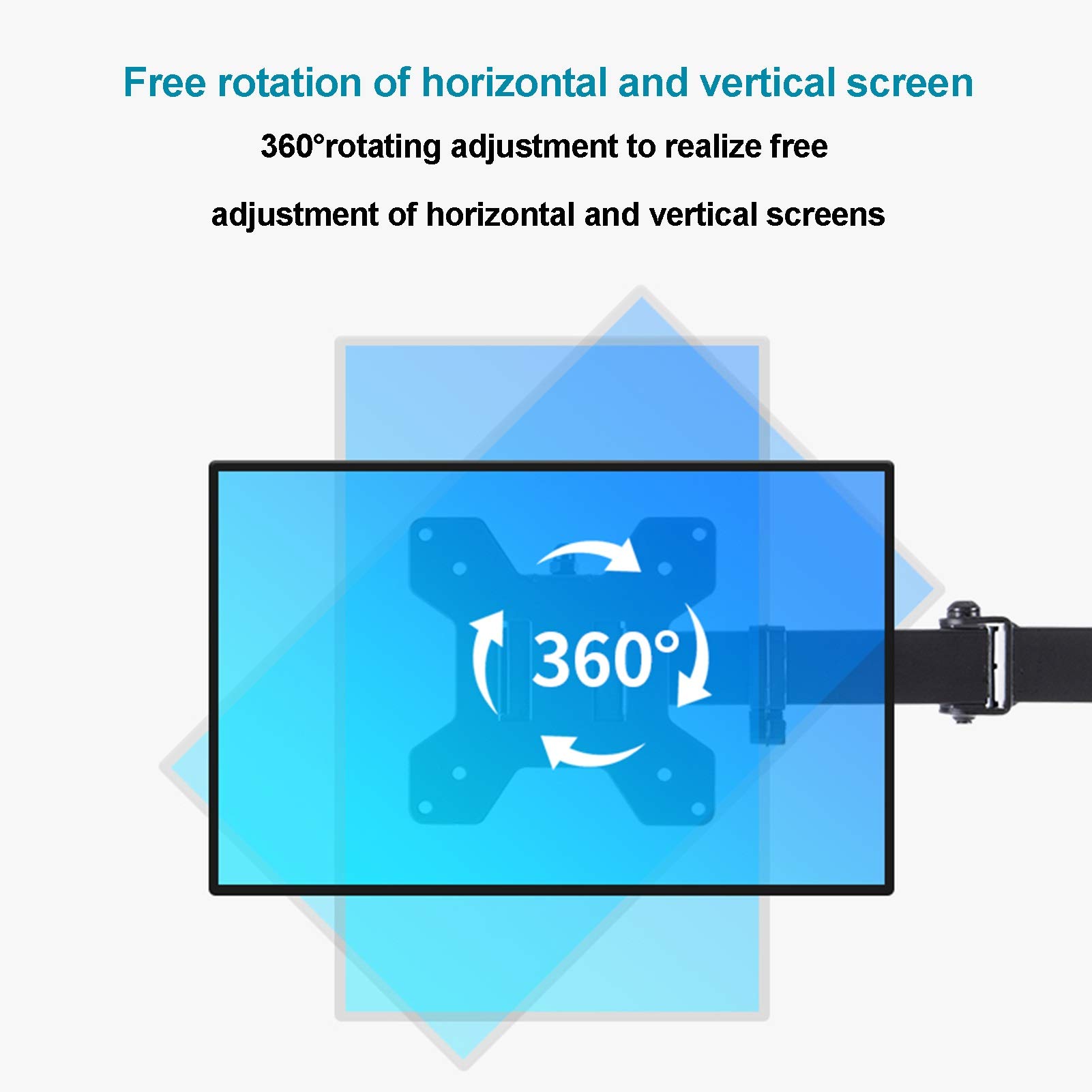 Dual Monitor Stand for 10-27 Inch Screens - Adjustable Height, Rotating & Tilting VESA 100x100mm Mount - Perfect for Home Office, Gaming Setup & Workstation Ergonomics