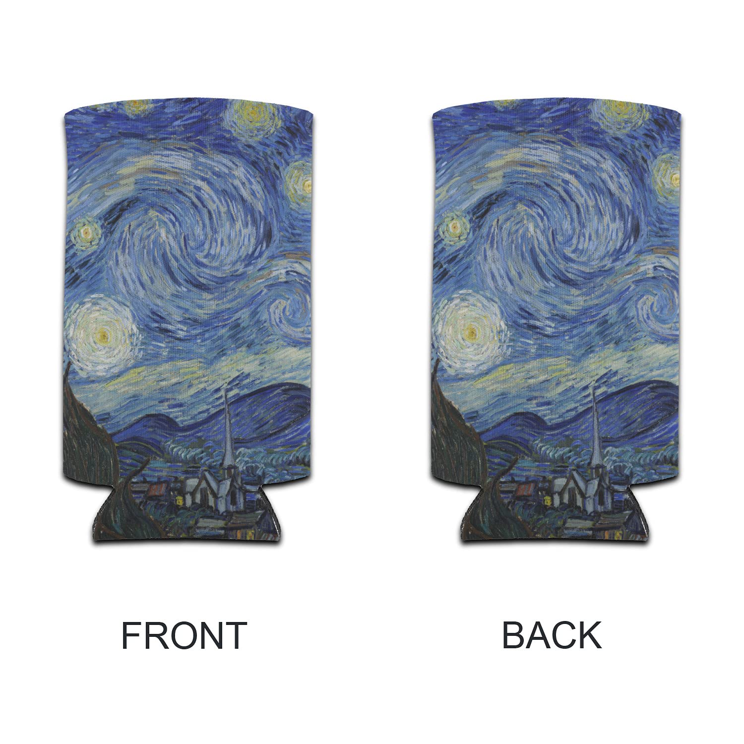 Van Gogh The Starry Night 1889 Insulated Beer Can Cooler - 12oz Tall Can Sleeve for Camping, Picnics & Outdoor Parties