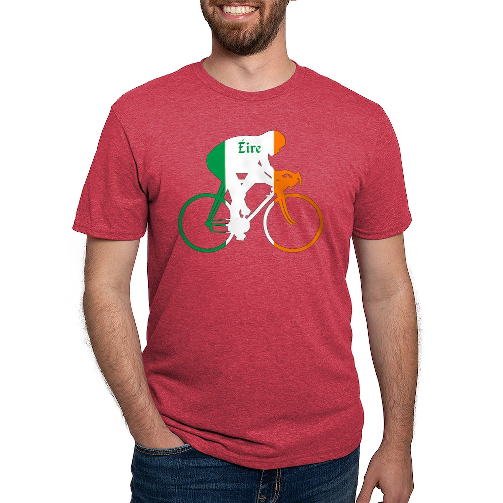 Premium Irish Cycling Men's Tri-Blend T-Shirt - Soft & Breathable Deluxe Fit for Biking & Casual Wear | CafePress