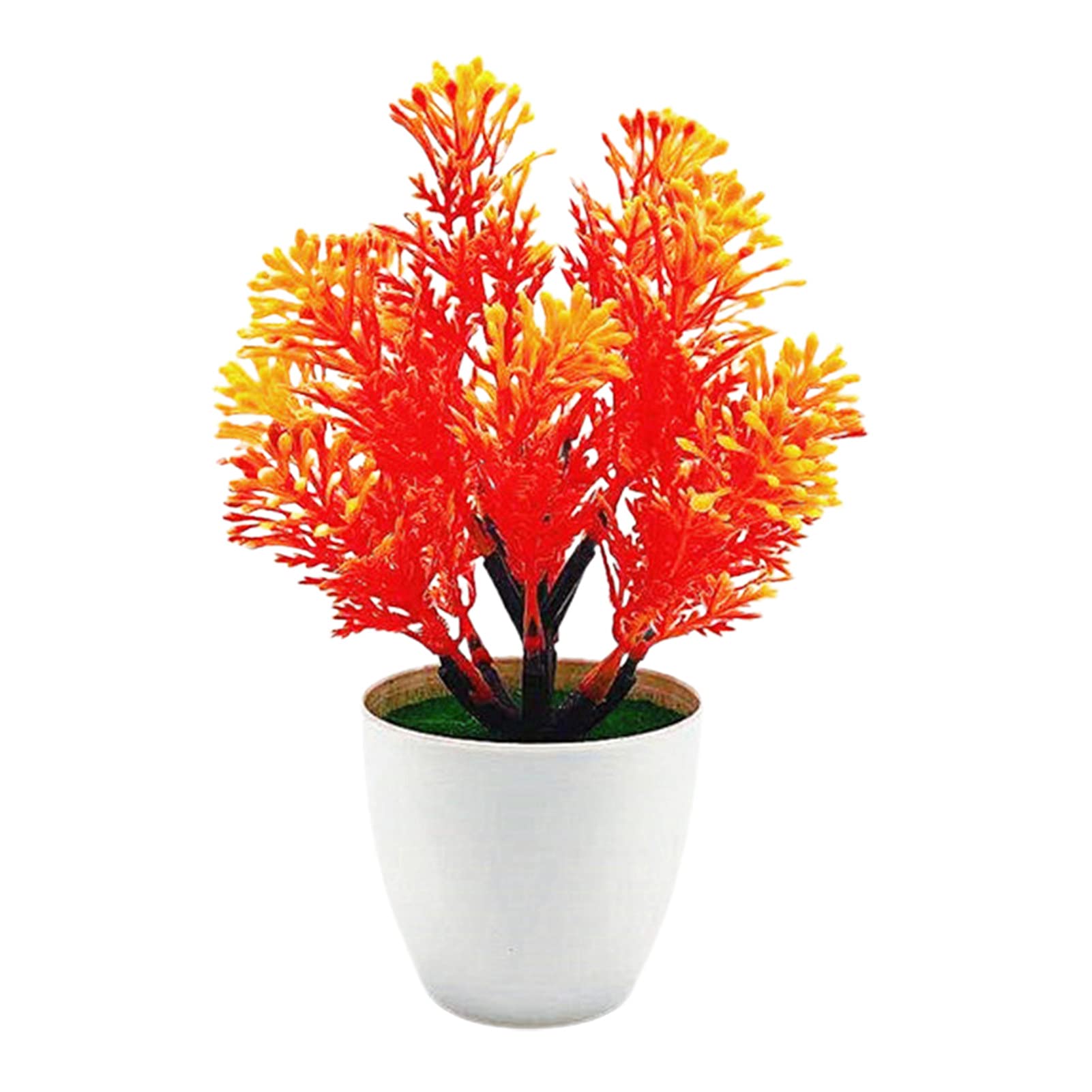 Galand Artificial Flowers - Realistic Fake Potted Plants for Home Decor, Sunset Red - Perfect for Table Centerpieces, Living Room, Office & Wedding Decorations
