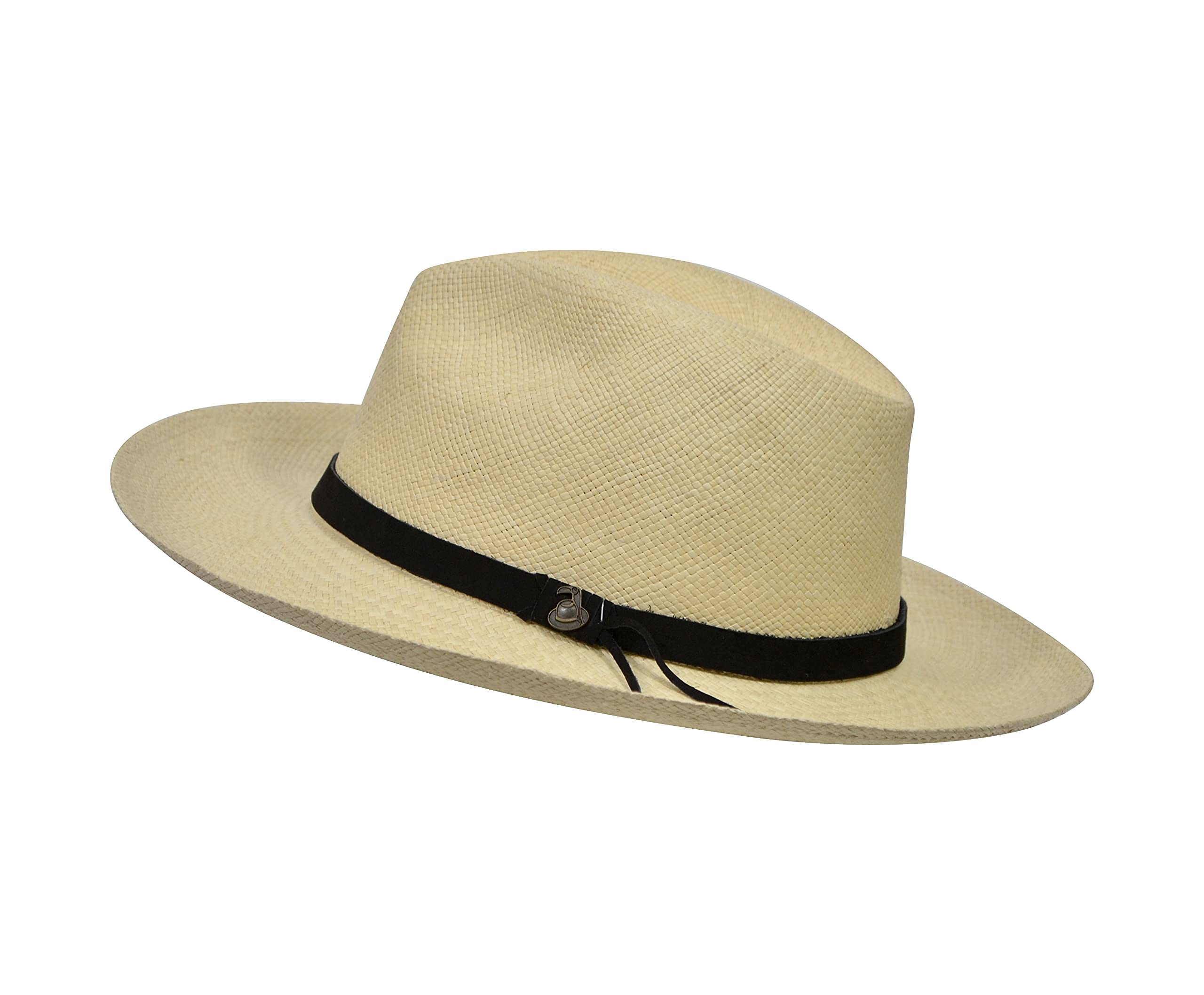 Original Panama Hat for Men & Women - Wide Brim Classic Fedora with Leather Band - Handmade in Ecuador by Ecua-Andino - Perfect for Beach, Wedding & Summer Outdoor Activities