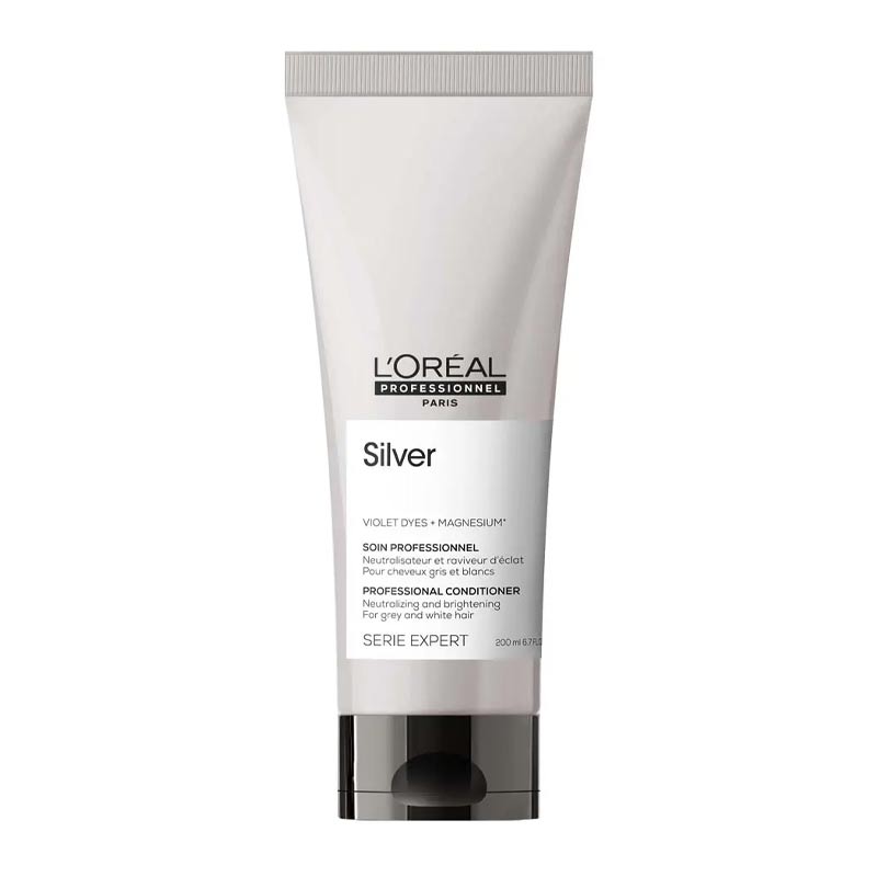 L'Oréal Professionnel Silver Shampoo for Blonde & Gray Hair - Tones & Brightens - Sulfate-Free Purple Shampoo for Color-Treated Hair - Perfect for Salon & Home Use