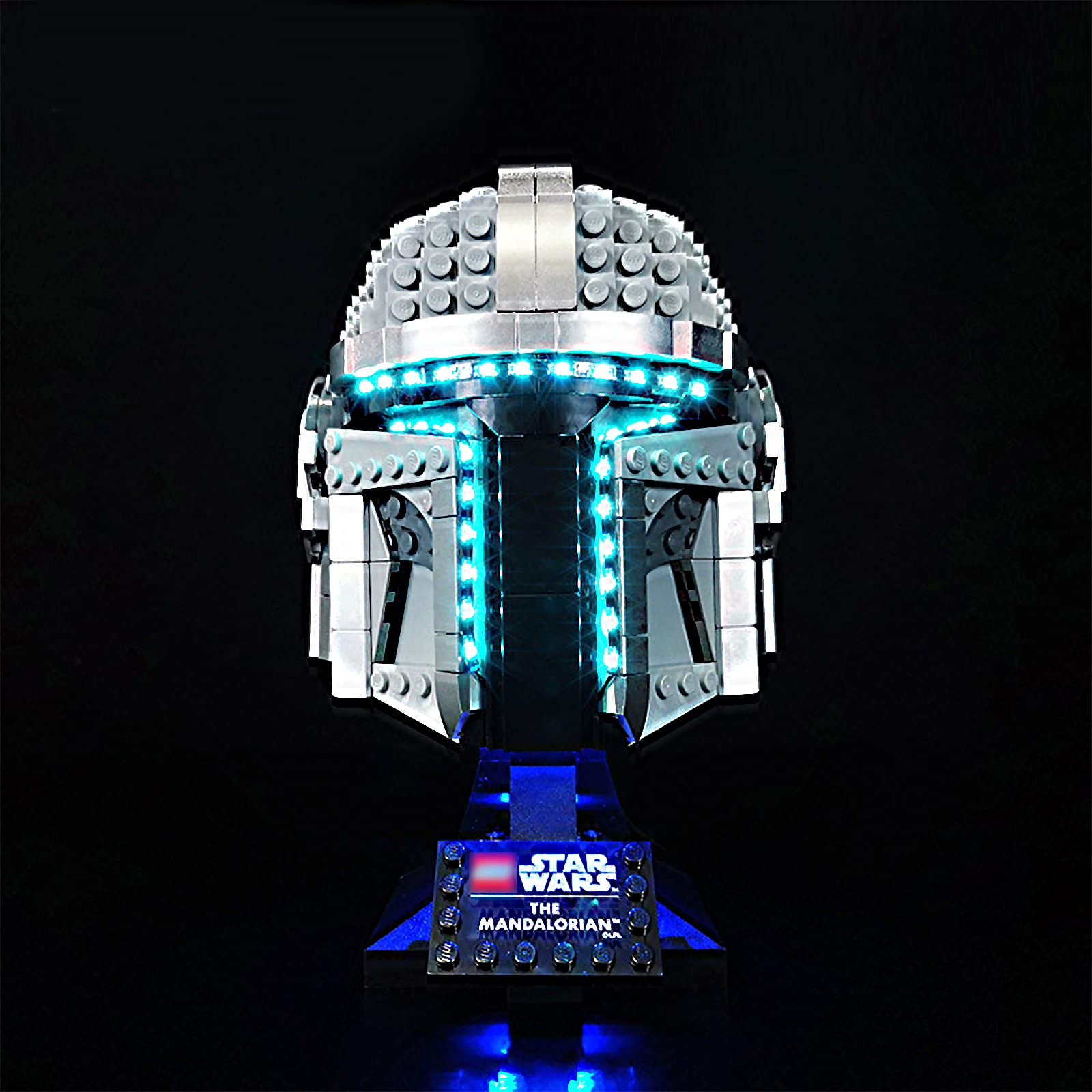 Mandalorian Helmet Lego LED Lighting Kit - DIY Light Set for Lego Star Wars Helmet 75328 (Lego Set Not Included) - Perfect for Display, Cosplay & Collectors