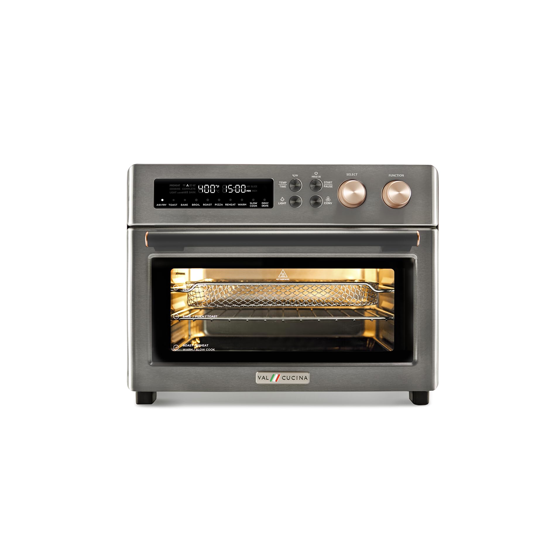 **10-in-1 Large Infrared Heating Air Fryer Toaster Oven – 6-Slice Countertop Convection Oven with Enamel Baking Pan & Recipe Book – Black Matte Stainless Steel – Perfect for Baking, Roasting & Healthy Cooking**