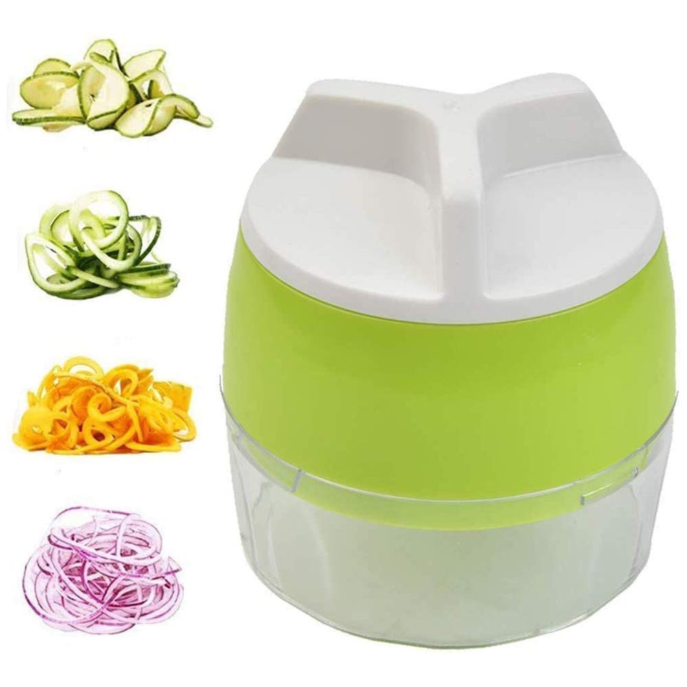 axGear Multi-Function Handheld Spiralizer Vegetable Slicer - Adjustable Grater Cutter for Zucchini, Carrots & Potatoes - Perfect for Healthy Meals, Salad Prep & Low-Carb Cooking