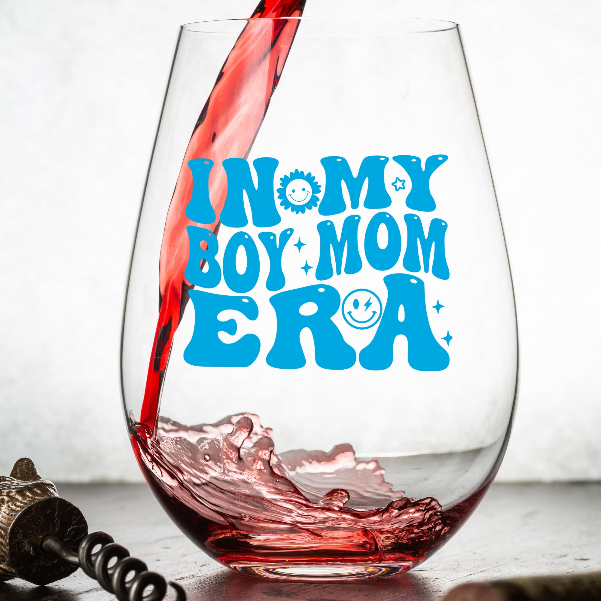 In My Boy Mom Era Wine Glass - Best Mom Gifts for New Mothers, Baby Shower, Birthday, Mothers Day, Valentines Day, or Christmas Gift for Mom - Best Mom Ever Wine Glasses from Son - Perfect for Relaxing Nights, Celebrations, and Special Moments