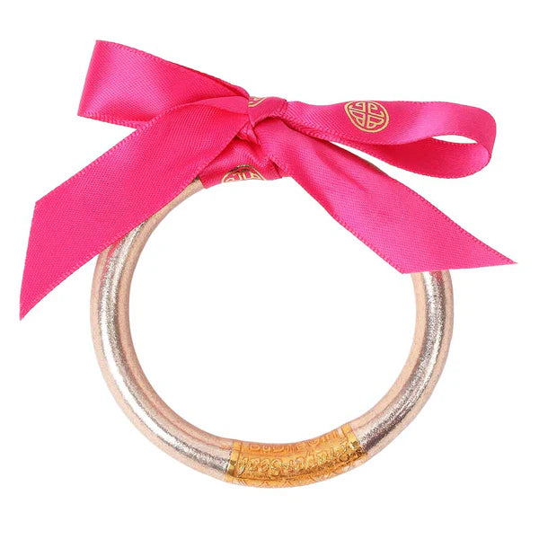 BuDhaGirl | Waterproof & Durable All Weather Bangle Bracelet in Champagne Gold - Perfect for Yoga, Swimming & Outdoor Activities