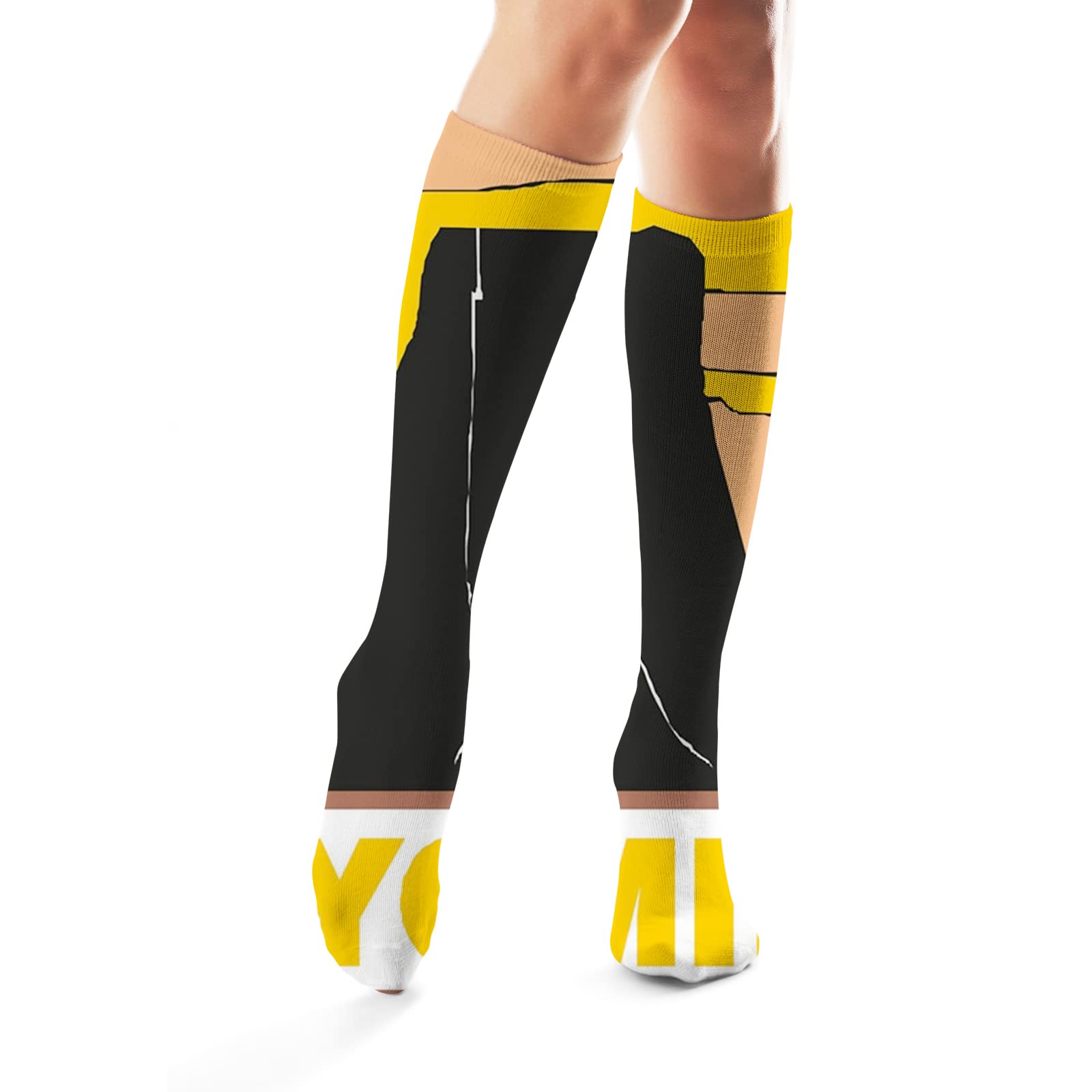 Women's & Men's Knee High Socks - Non Slip, Stretchable, Adjustable Calf, Soft & Opaque - Perfect for Work, Sports & Everyday Comfort