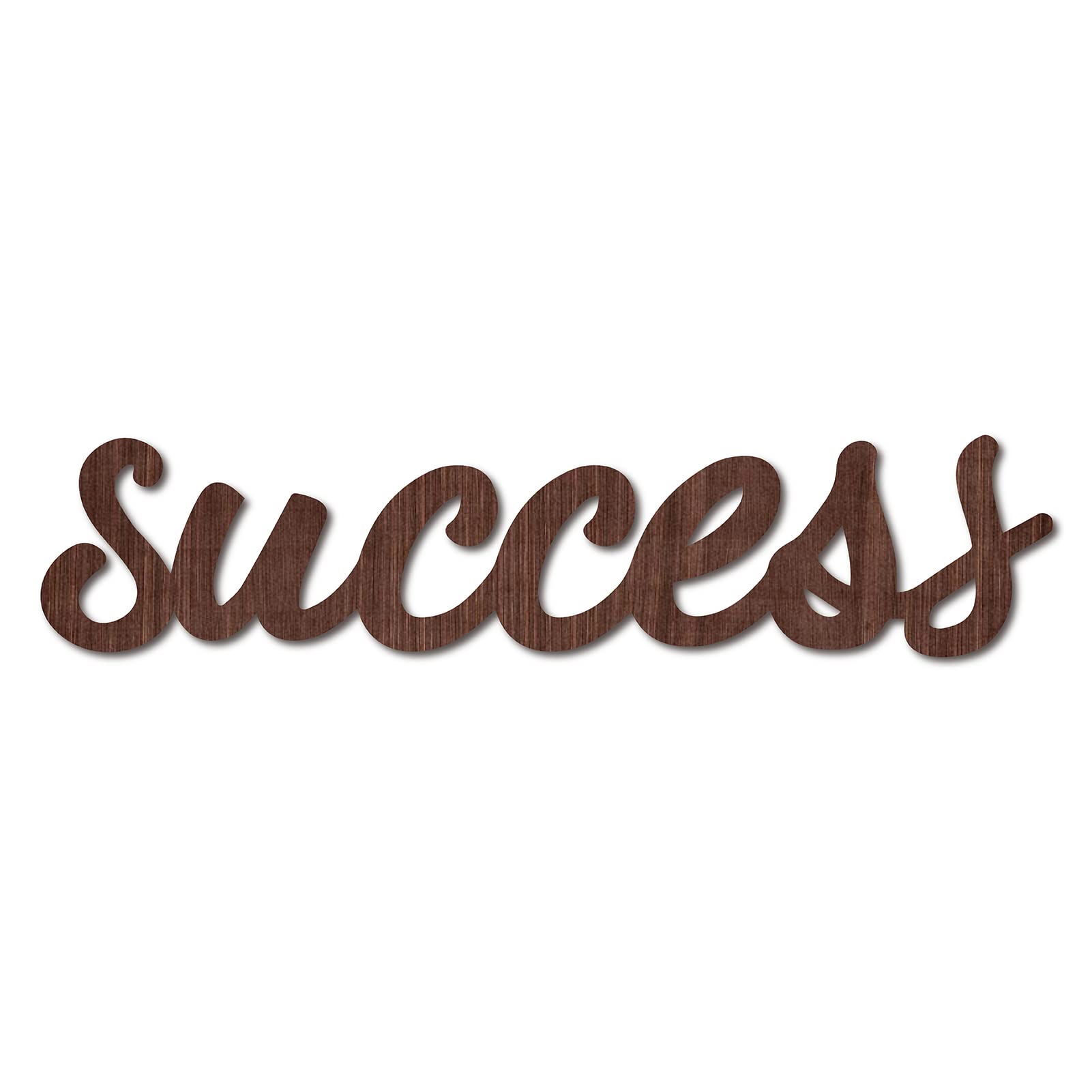 CREATCABIN Wooden Success Letter Cutout Sign - Rustic Farmhouse Wall Art Decor for Home, Housewarming Gift, Front Door & Entryway Decoration - Brown, 11.9 x 2.6 Inch - Perfect for Office Motivation & Living Room Inspiration