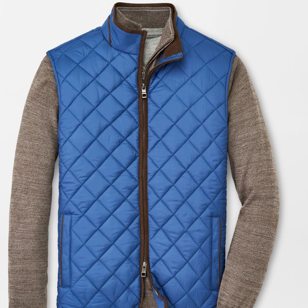PETER MILLAR ESSEX QUILTED VEST for Men - Lightweight Insulated Winter Jacket with Premium Cotton Shell - Perfect for Outdoor Activities & Casual Wear