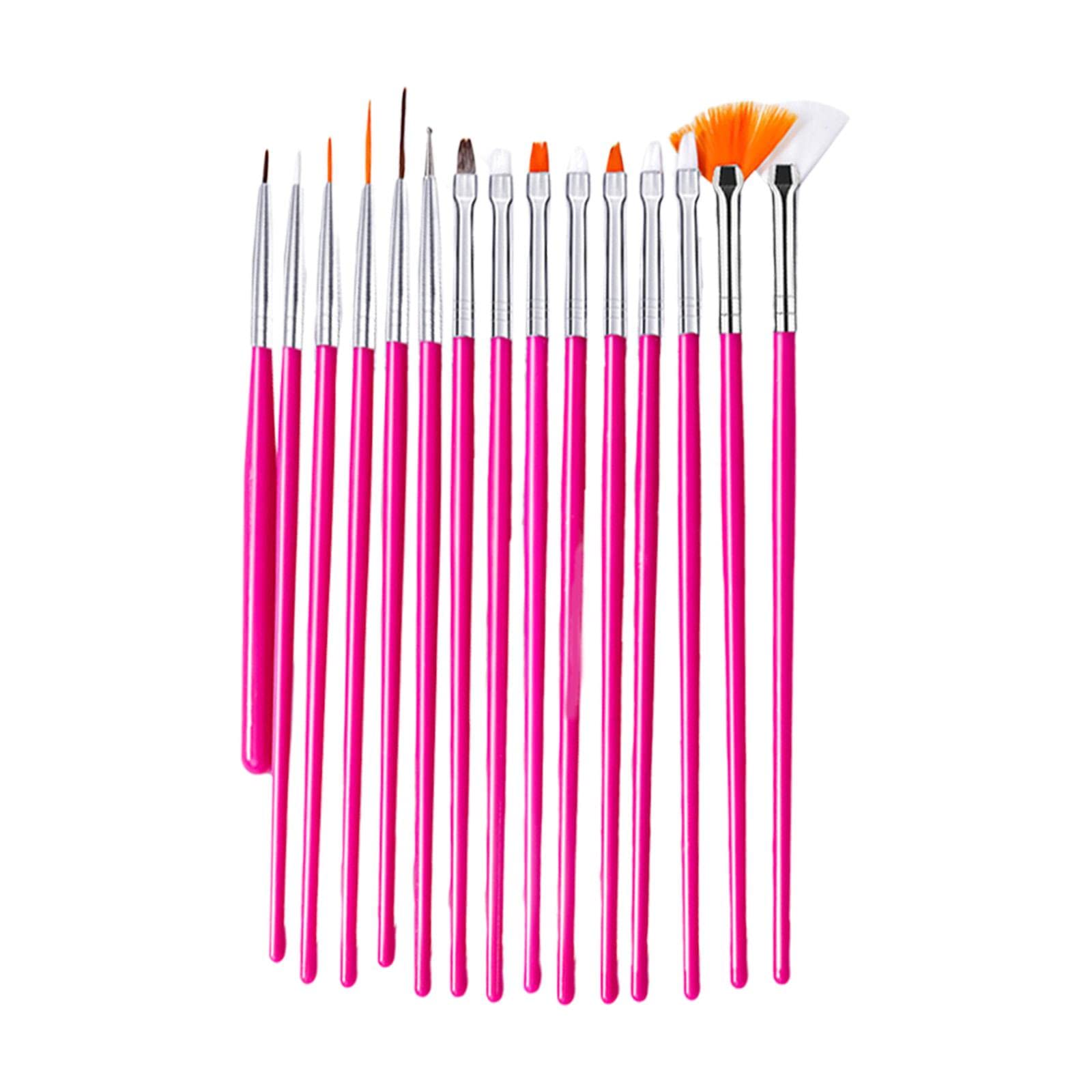 Fonowx 15-Piece Nail Art Pen Set - Gradient Nail Pens for DIY Manicures, Dotting Tools for Nail Designs - Rose Red - Perfect for Home Salon, Party Nail Art & Gift for Women & Girls