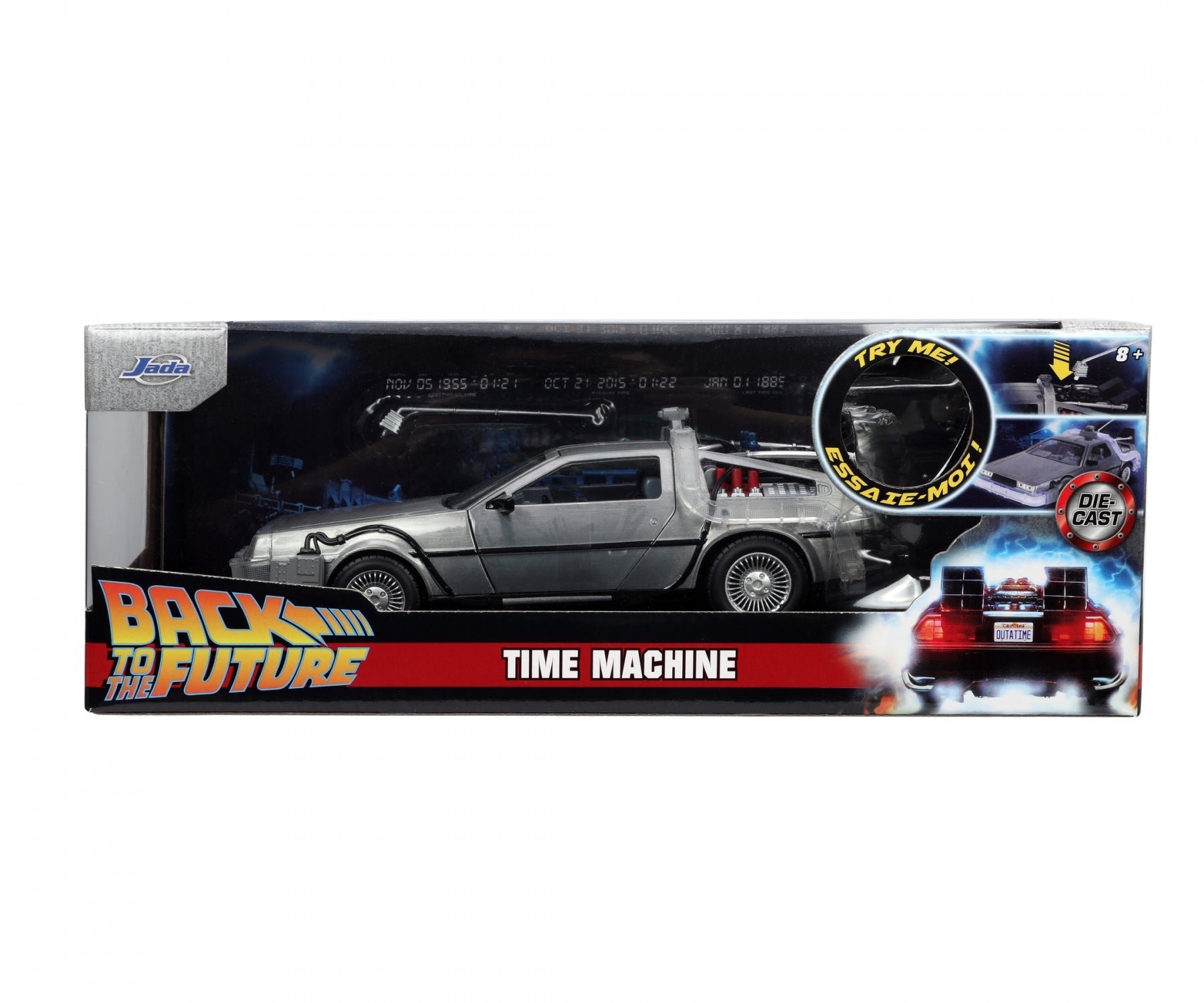 1:24 Scale Back To The Future Time Machine Diecast Car Model - Collectible Movie Replica for Display & Gift Giving - Perfect for Fans and Decor
