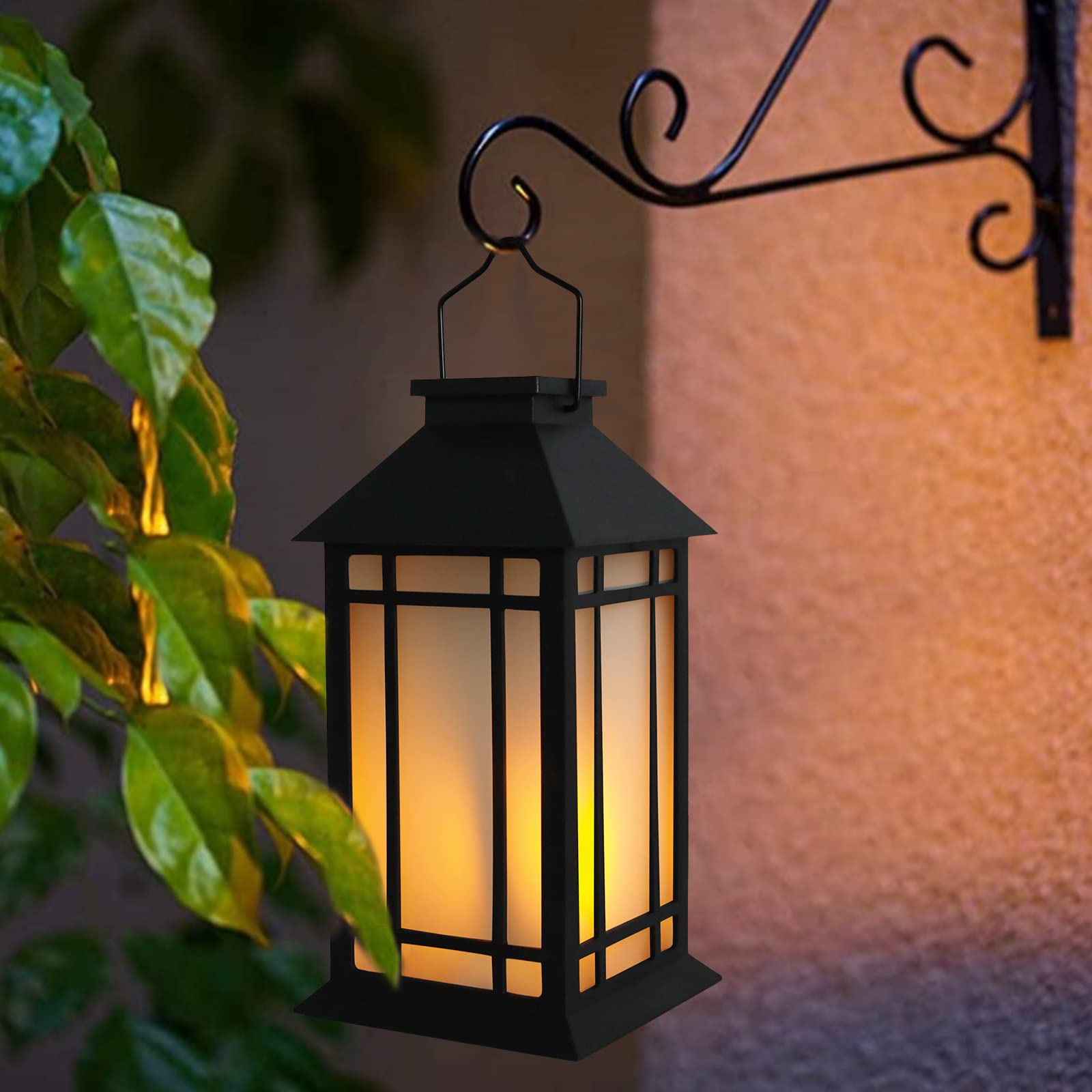 13-Inch IP65 Waterproof Outdoor LED Lantern with Flameless Candle & Timer - Battery Powered Decorative Lighting for Patio, Garden, Pathway & Porch (2 Pack) - Perfect for Backyard Parties, Wedding Decor & Camping Nights