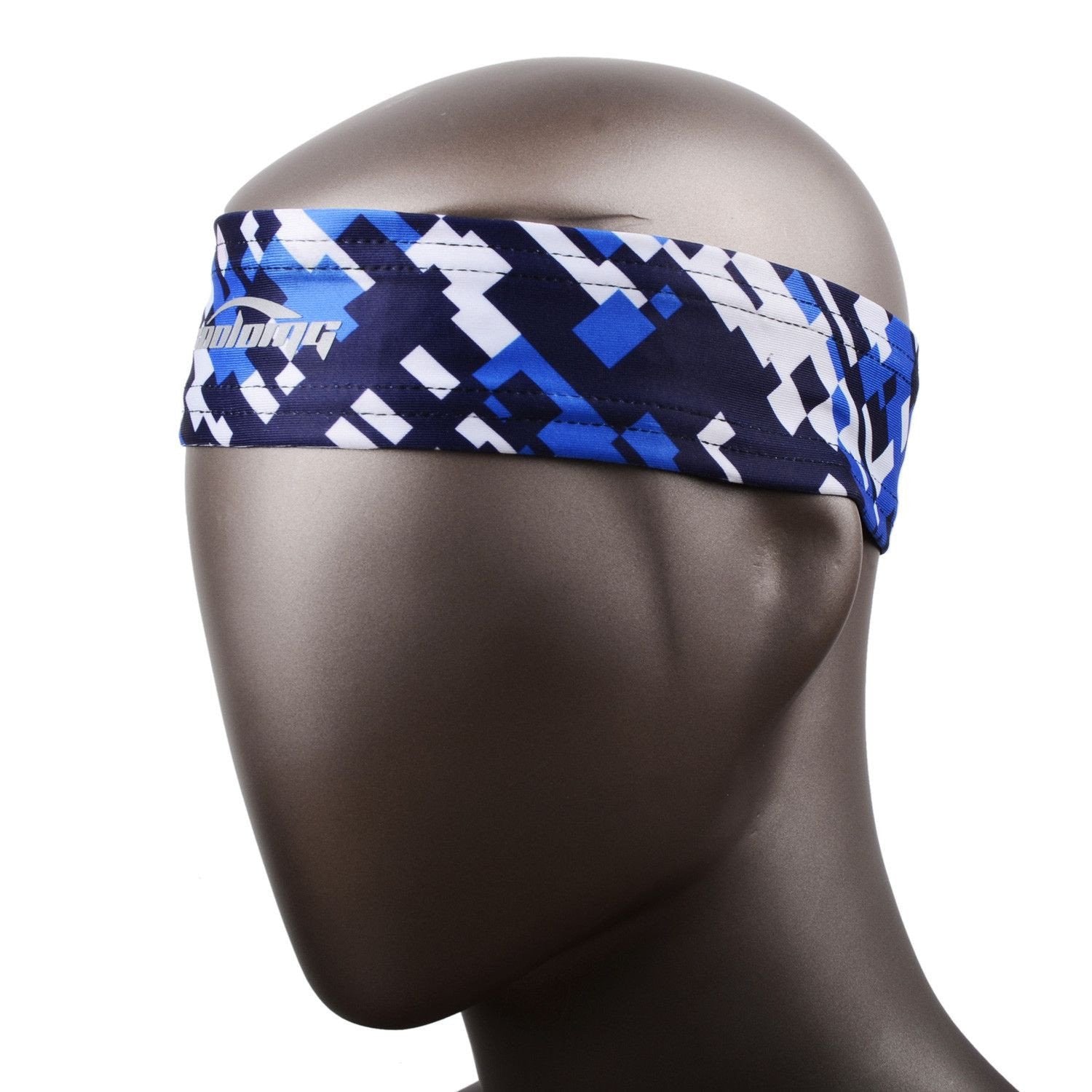 Stylish Blue and White Headband for Women & Girls - Soft Stretchy Hair Accessories for Sports, Workouts, Yoga, and Everyday Fashion