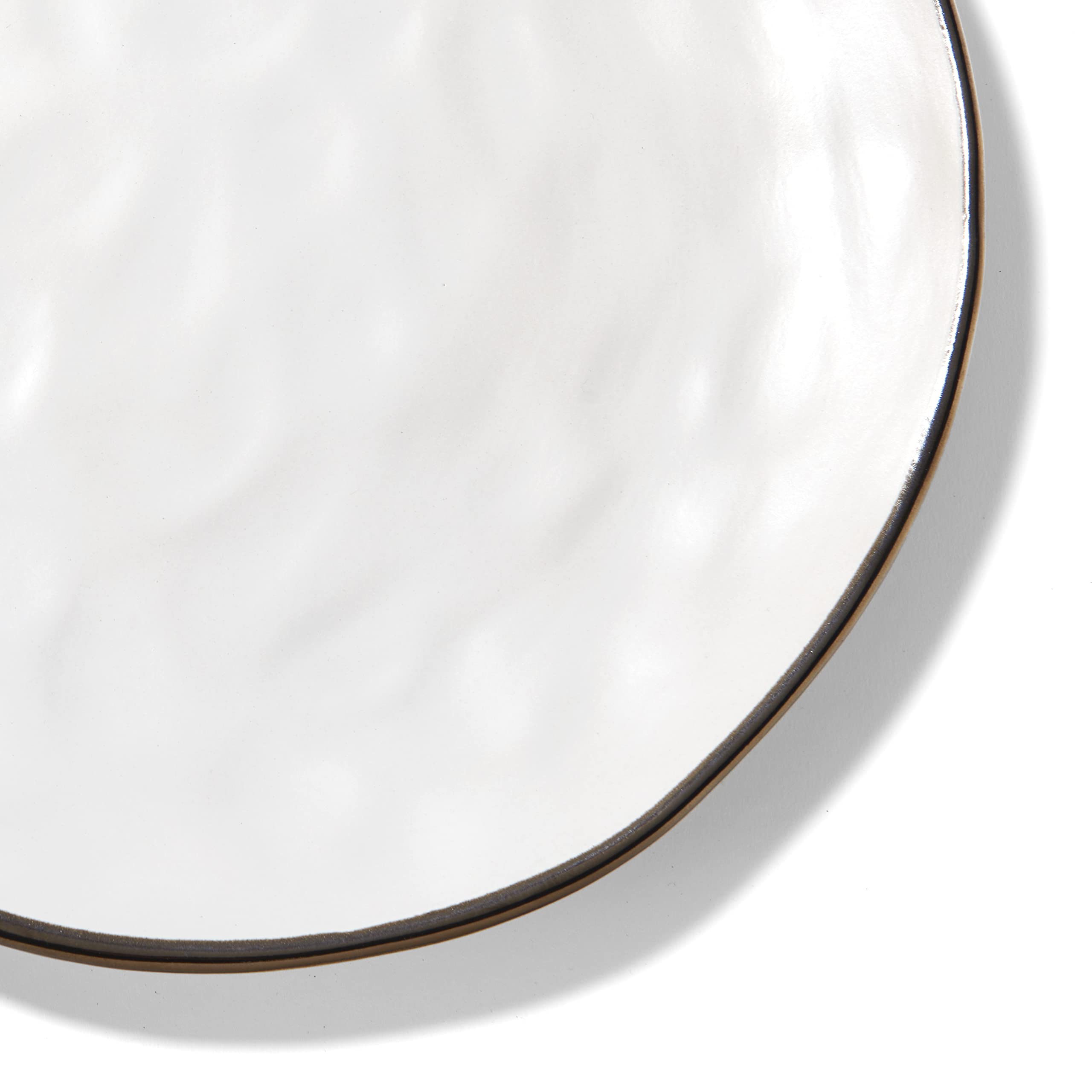 American Atelier Luna Round Stoneware Dinnerware Set - 16 Piece Collection with 4 Dinner Plates, 4 Salad Plates, 4 Bowls & 4 Mugs - Elegant Dinner Party Tableware for Special Occasions, Weddings & Holiday Gatherings - Perfect Housewarming or Birthday Gift Idea