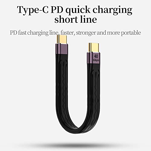 APEXSUN 12cm USB C to USB C Cable - 100W PD Fast Charging, Thunderbolt 4/3 & USB4 Compatible, 40Gbps Data Transfer, 8K Video - Perfect for MacBook, iPhone, Power Bank, External SSD, eGPU & Docking Stations | Home, Office & Travel Essential