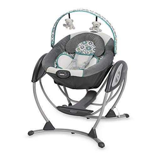 Graco Glider LX Baby Swing - Portable Infant Swing with 6 Speeds & Soothing Music, Perfect for Newborns & Toddlers (Use in Nursery, Living Room, or Travel)