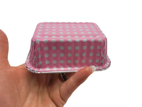 KitchenDance 6 oz Disposable Aluminum Mini Loaf Pans - 12 Pack with Lids | Perfect for Baking Bread, Cupcakes & Individual Desserts | Non-Stick & Easy Clean