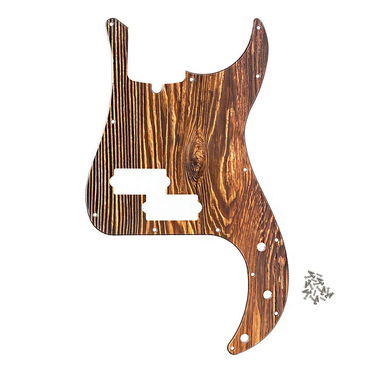 4-String P Bass Pickguard - White 3-Ply Scratch Plate for Fender USA/Mexico Precision Bass Guitars | Perfect for Replacement & Customization | Stage & Studio Use