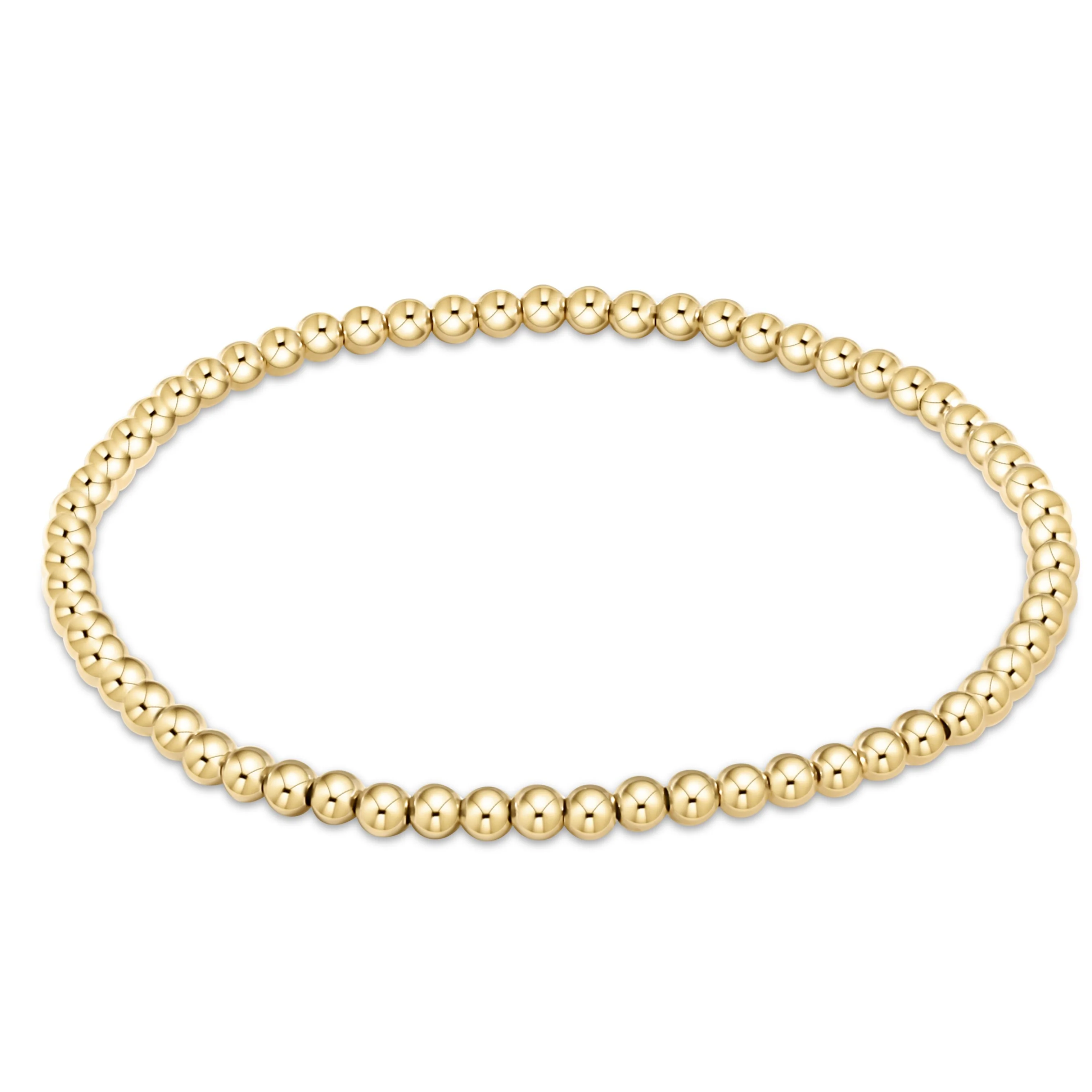 Egirl Classic Gold 3mm Bead Bracelet for Women - Dainty Adjustable Minimalist Jewelry for Everyday Wear, Gifts & Special Occasions