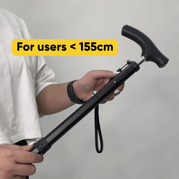Compact Telescopic Cane by The Cane Collective - Adjustable Walking Stick for Seniors & Mobility Support - Perfect for Travel, Hiking & Everyday Use