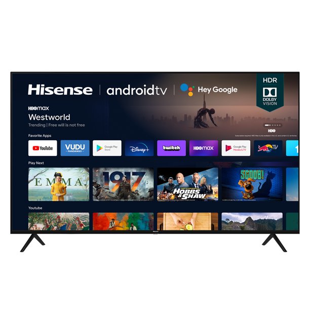 Hisense 70A6G 70-Inch 4K Ultra HD Smart Android TV with HDR, Google Assistant & Chromecast Built-in - Perfect for Home Theater, Gaming & Streaming Netflix, Hulu, Disney+
