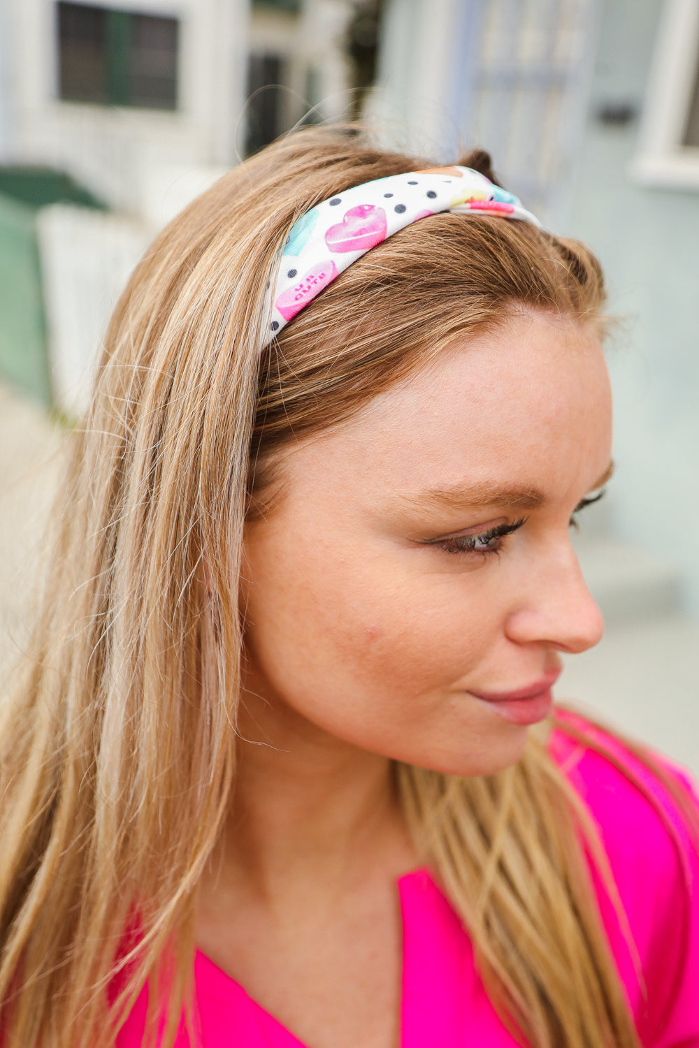 Colorful Polka Dot & Heart Candy Twist Headband for Women - Stylish Hair Accessory for Parties, Weddings, and Everyday Fashion