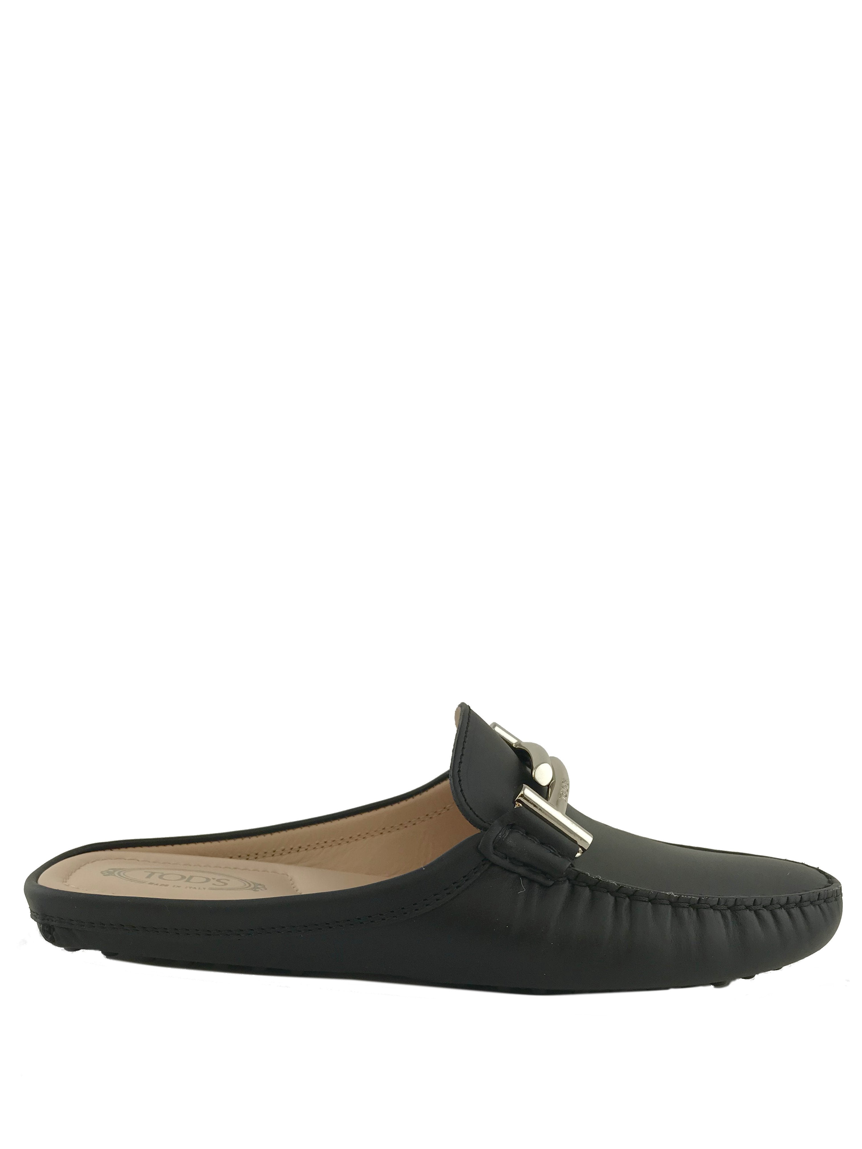Tod's Gommino Leather Backless Driving Loafers for Women - Size 7 US | Comfortable Slip-On Shoes for Casual Wear, Driving & Travel