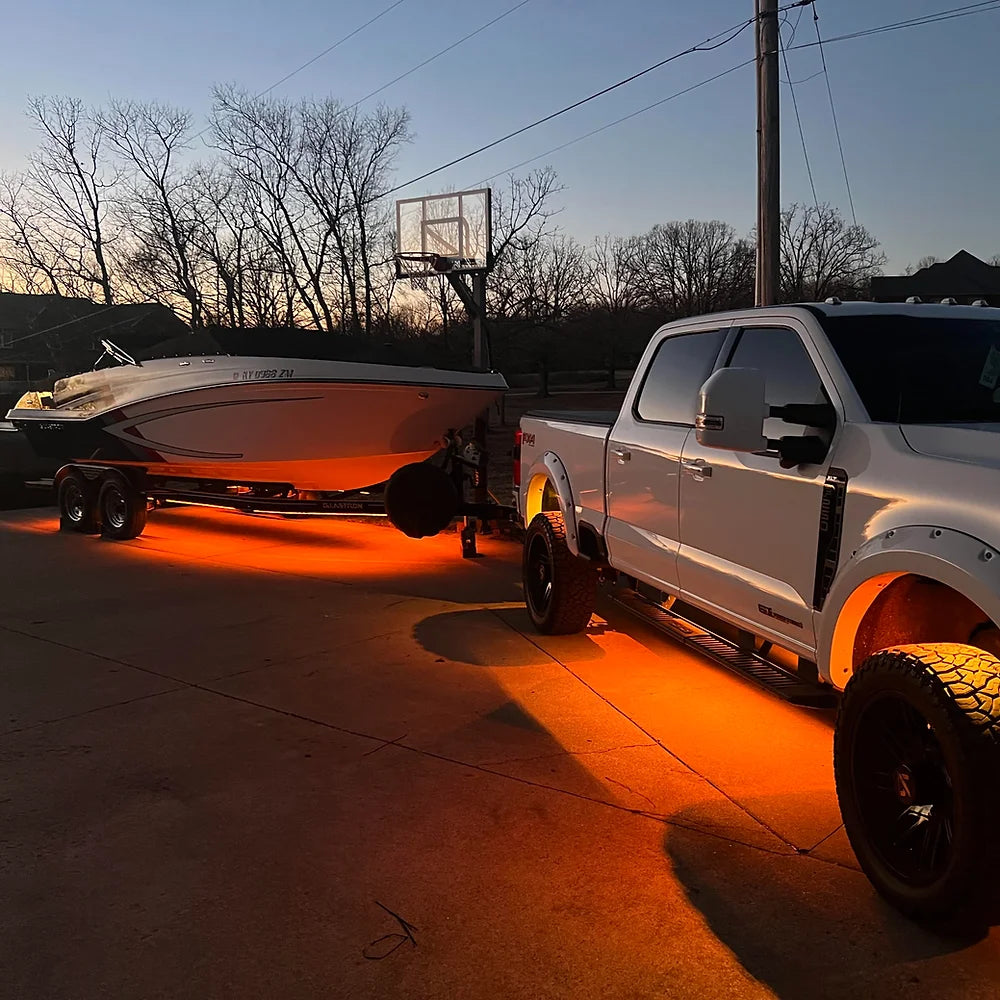 Infinite Offroad RGB+W Strip LED Light 14ft - Color Changing LED Strip for Cars, Trucks, Motorcycles & Home Decoration - Perfect for Interior Lighting, Accent Lighting & DIY Projects