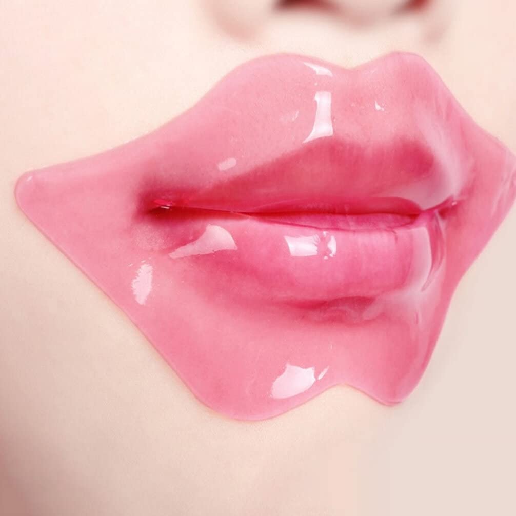 FOMIYES 100 Pcs Hydrating Exfoliating Lip Mask with Collagen - Overnight Lip Care Treatment for Dry, Chapped Lips - Perfect for Nighttime Lip Therapy & Daily Moisturizing