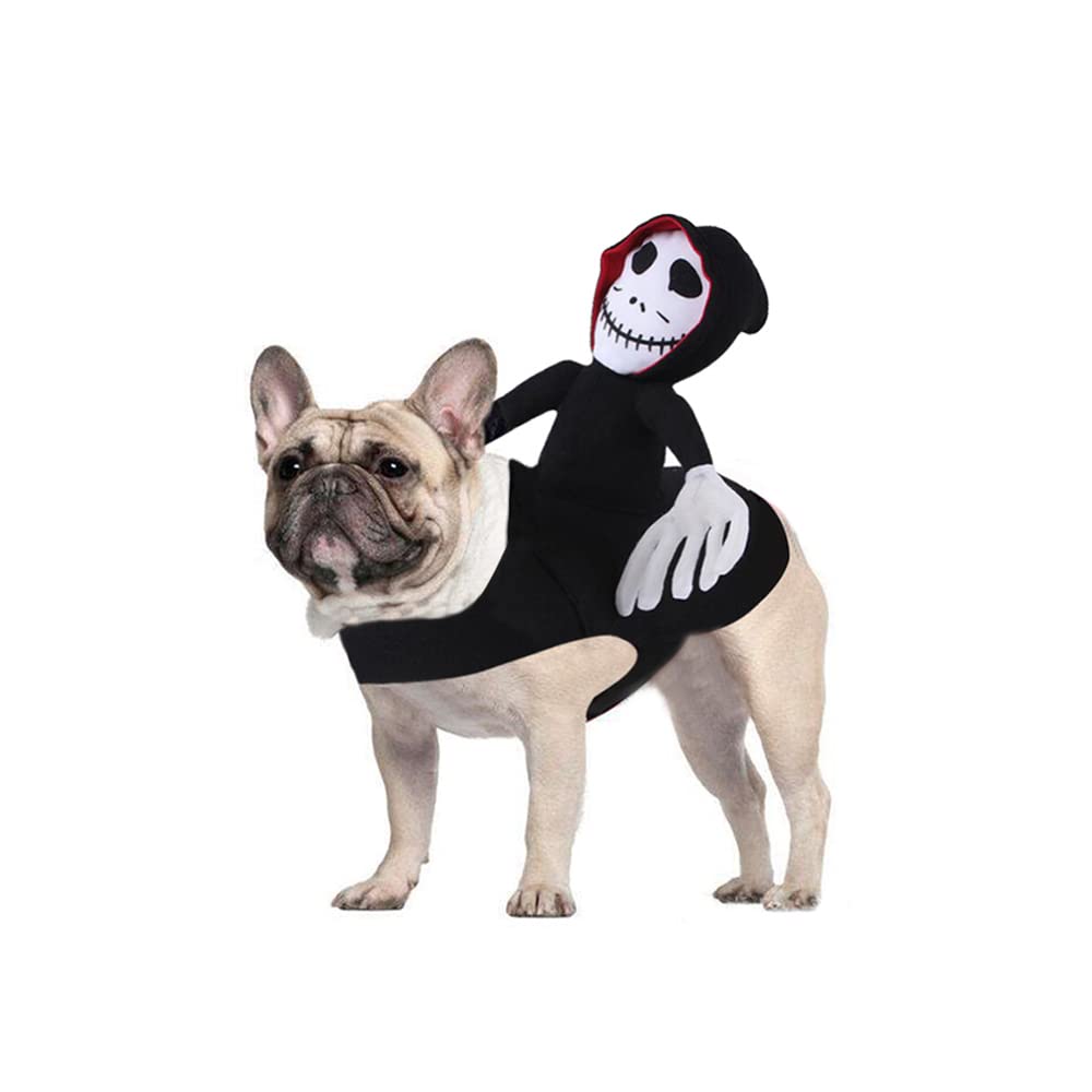Funny Ghost Riding Pet Costume for Halloween Party & Cosplay