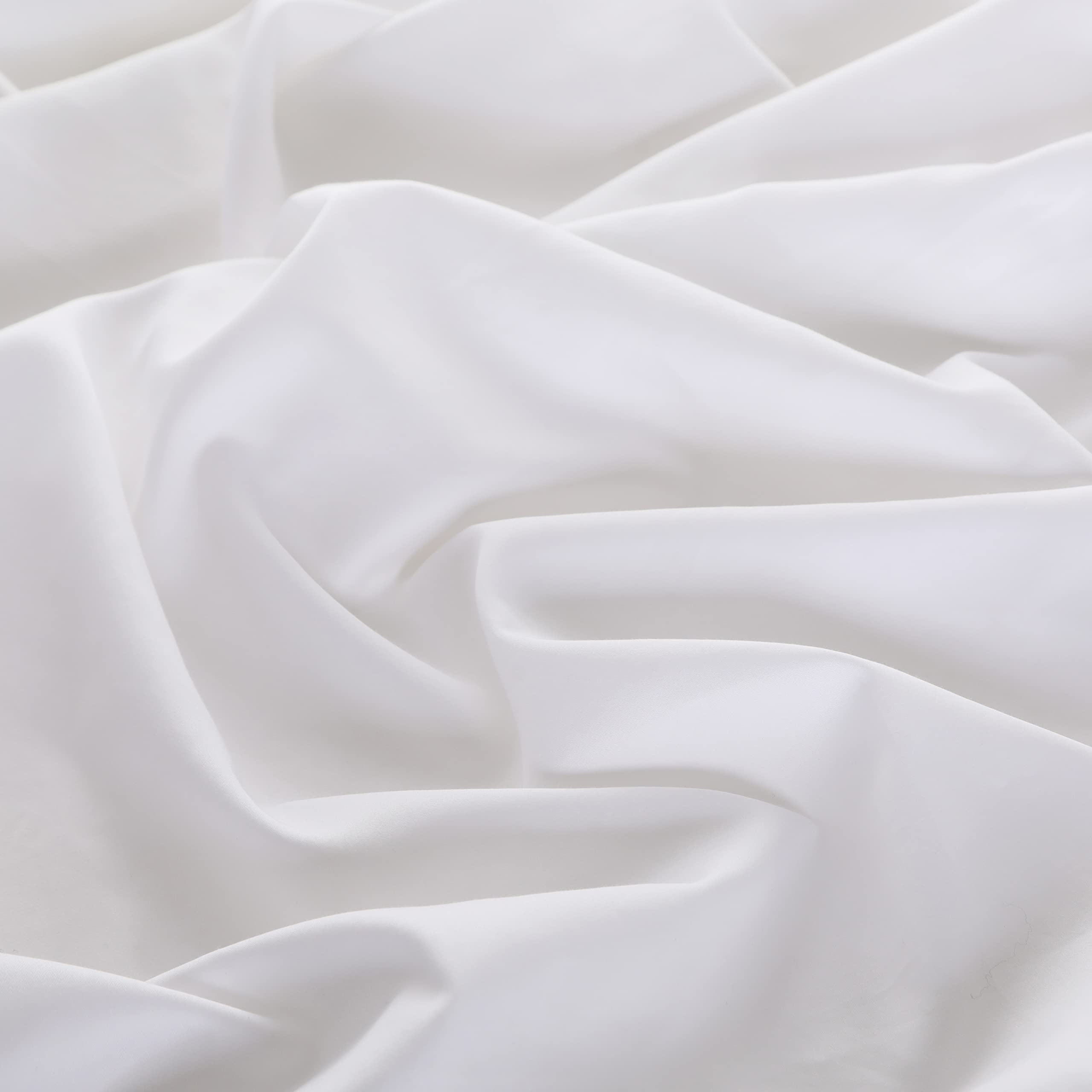 Luxury 100% Egyptian Cotton Fitted Sheet - Twin Size White 600 Thread Count - Deep Pocket 8-16