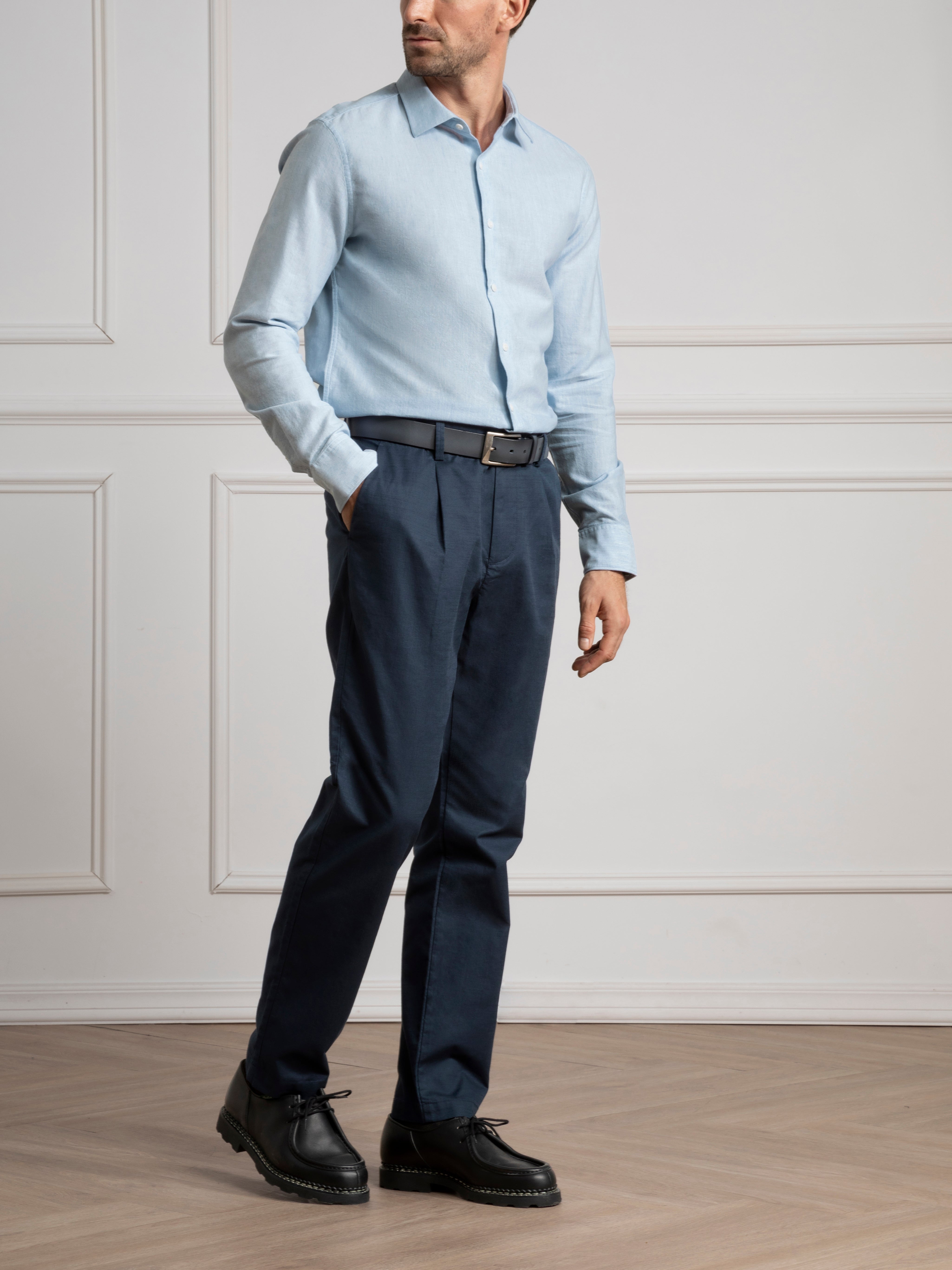 Adrian Heather Oxford Shirt for Men - Classic Casual Button Down Dress Shirt - Perfect for Office, Business, and Smart Casual Outfits