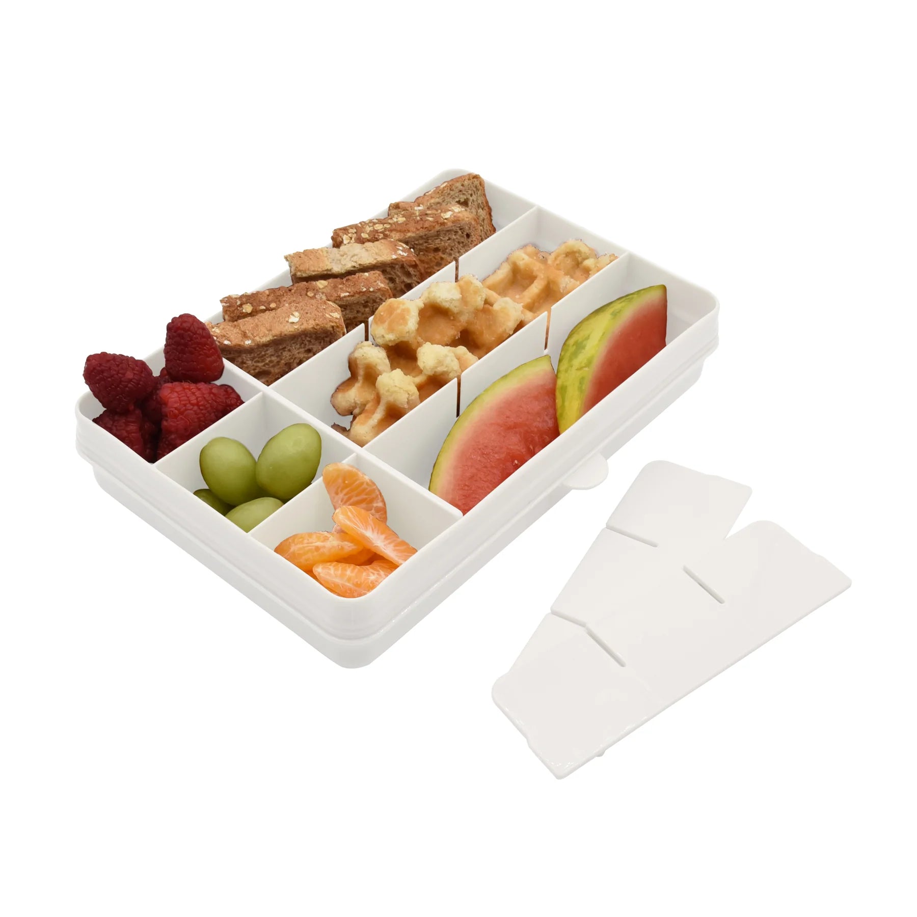 Melii Luxe Snackle Box - Elegant Ivory Snack Storage Container | Perfect for Picnics, Parties & Home Organization
