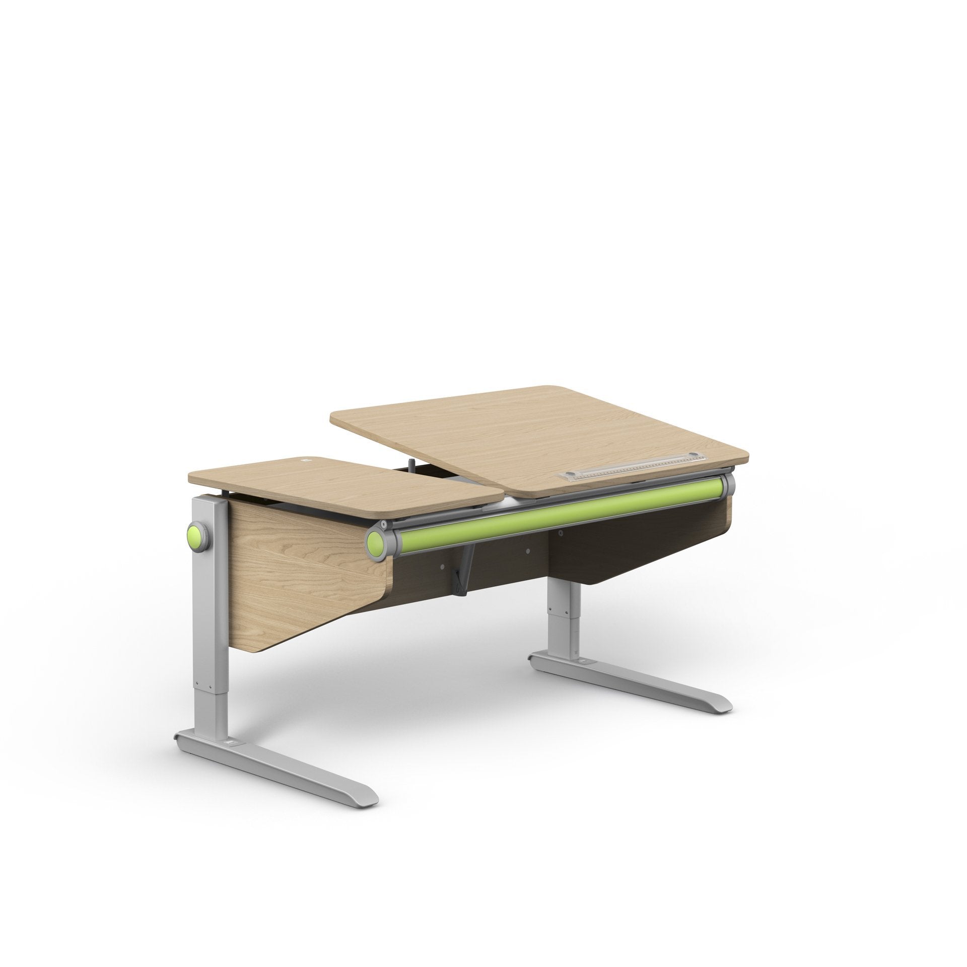 MOLL Winner Split Desk - Adjustable Kids Study Desk with Storage Shelf - Perfect for Home Office, Online Learning & Small Spaces