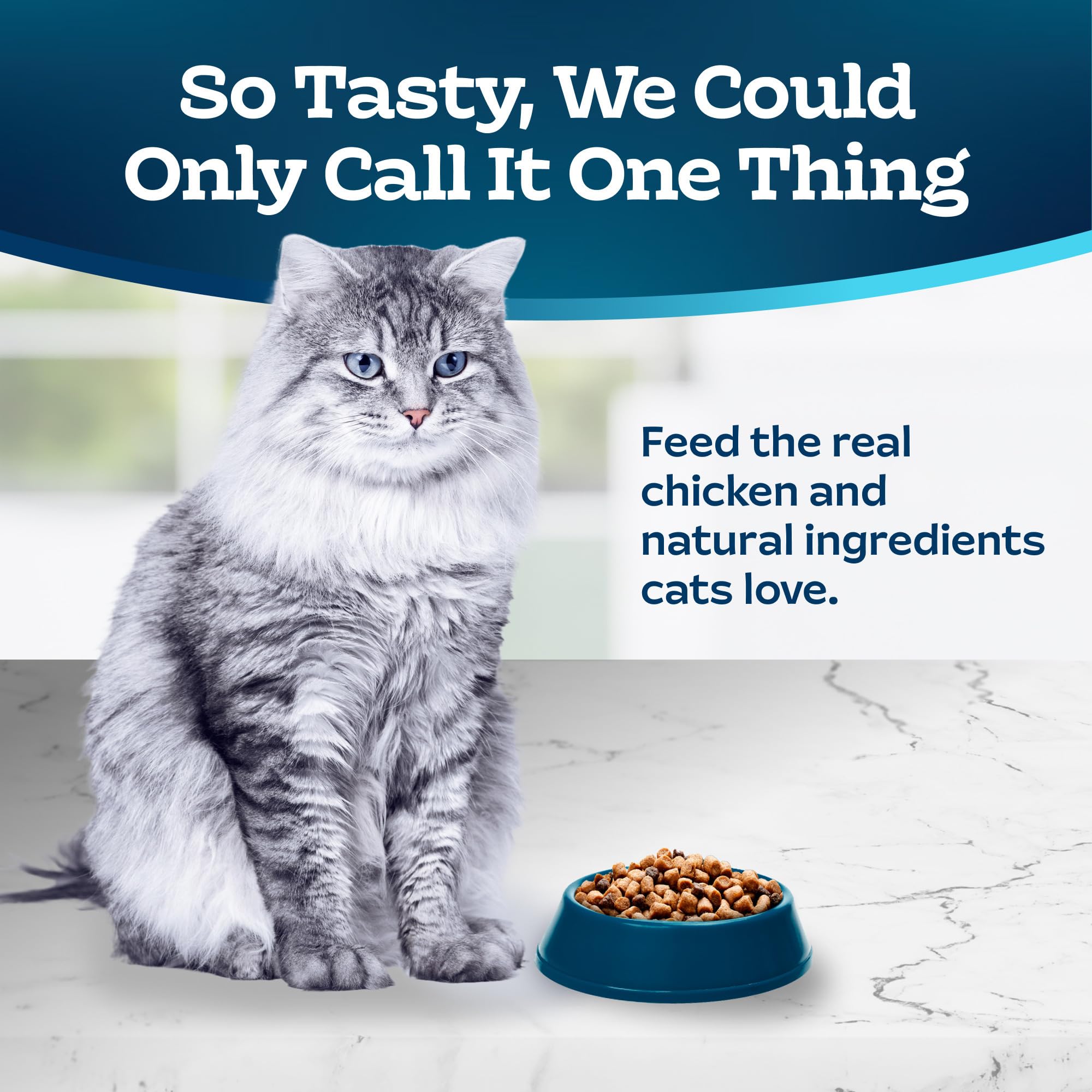 Blue Buffalo Tastefuls Adult Dry Cat Food for Weight Management & Hairball Control - Natural Chicken Recipe, 7-lb Bag | Made in USA | Perfect for Indoor Cats & Sensitive Stomachs