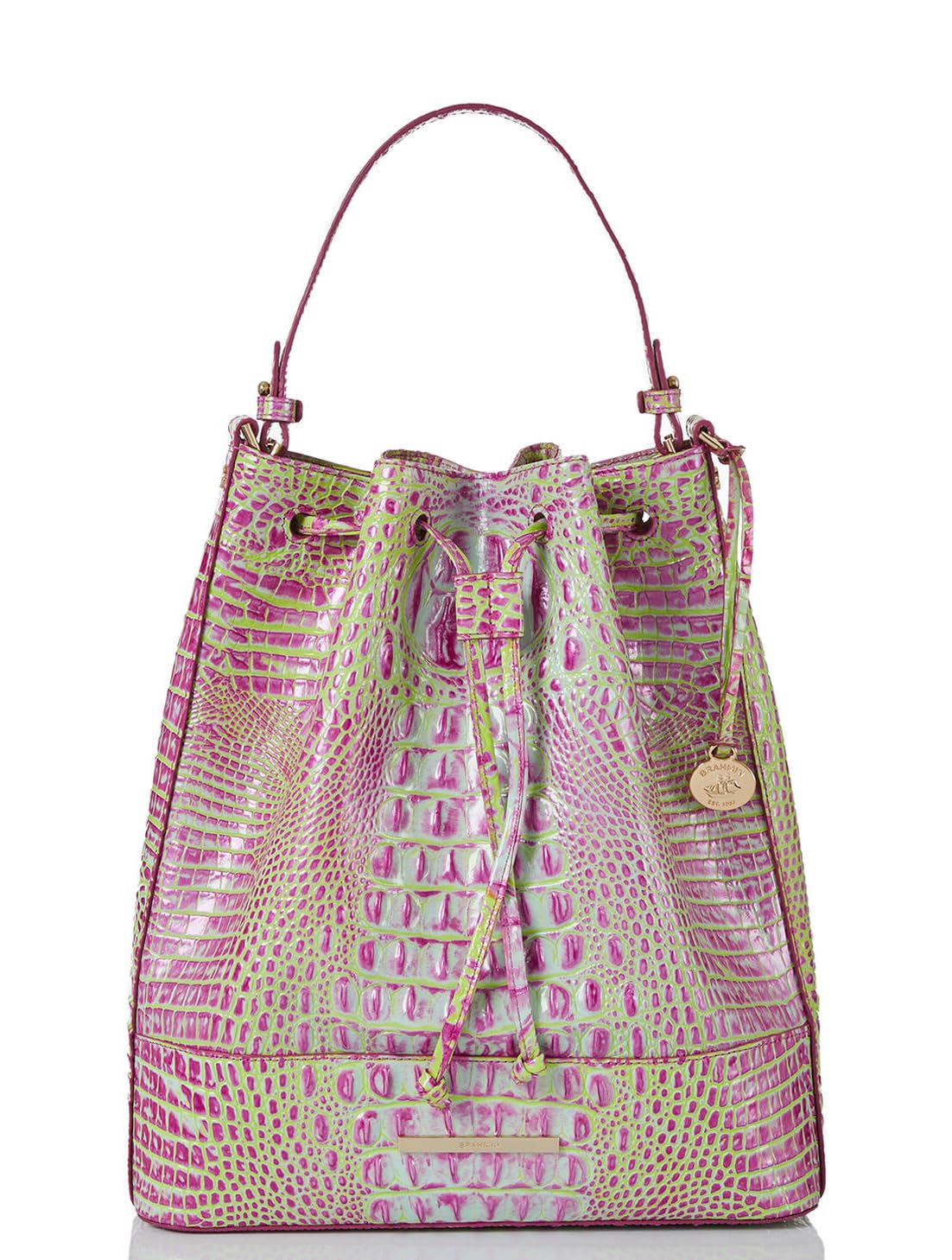 BRAHMIN Melbourne Marlowe Bucket Bag - Premium Leather Crossbody Purse for Women, Fashionable Shoulder Handbag with Adjustable Strap (Perfect for Work, Travel & Everyday Use)