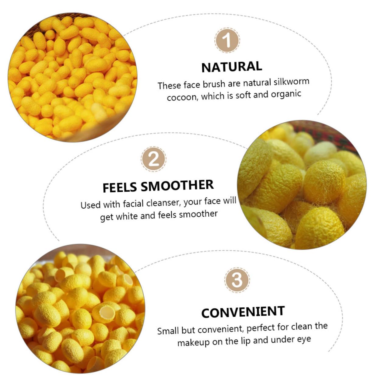 150 Pcs Natural Silk Facial Scrub Balls - Organic Silkworm Silk Exfoliator for Wrinkle Removal & Blackhead Cleansing | Gentle Skin Care for Face & Body | Perfect for Spa, Home Beauty Routine & Travel