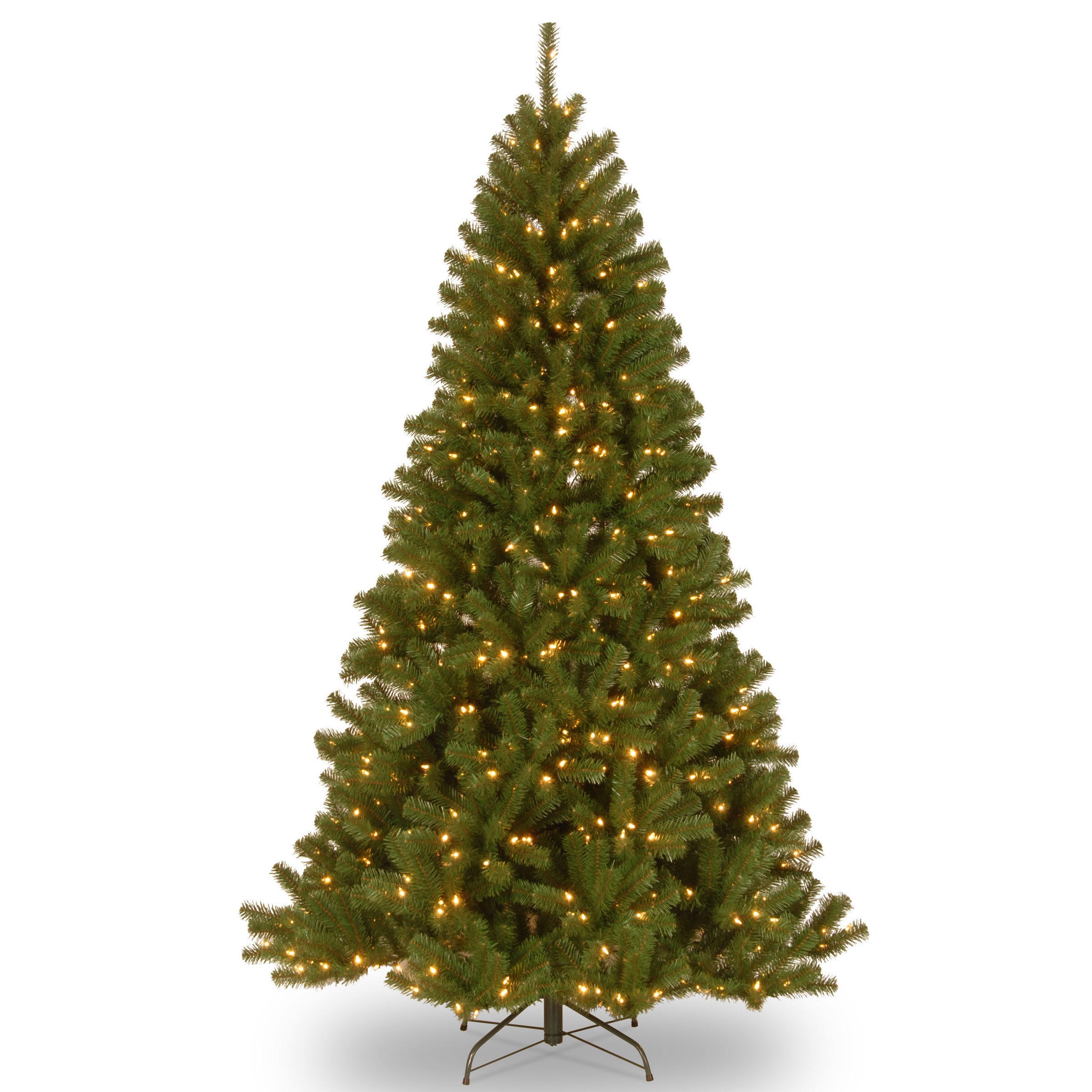 7.5 ft Pre-Lit North Valley Spruce Artificial Christmas Tree with Dual Color LED Lights - Perfect for Holiday Home Decor & Indoor Festive Lighting