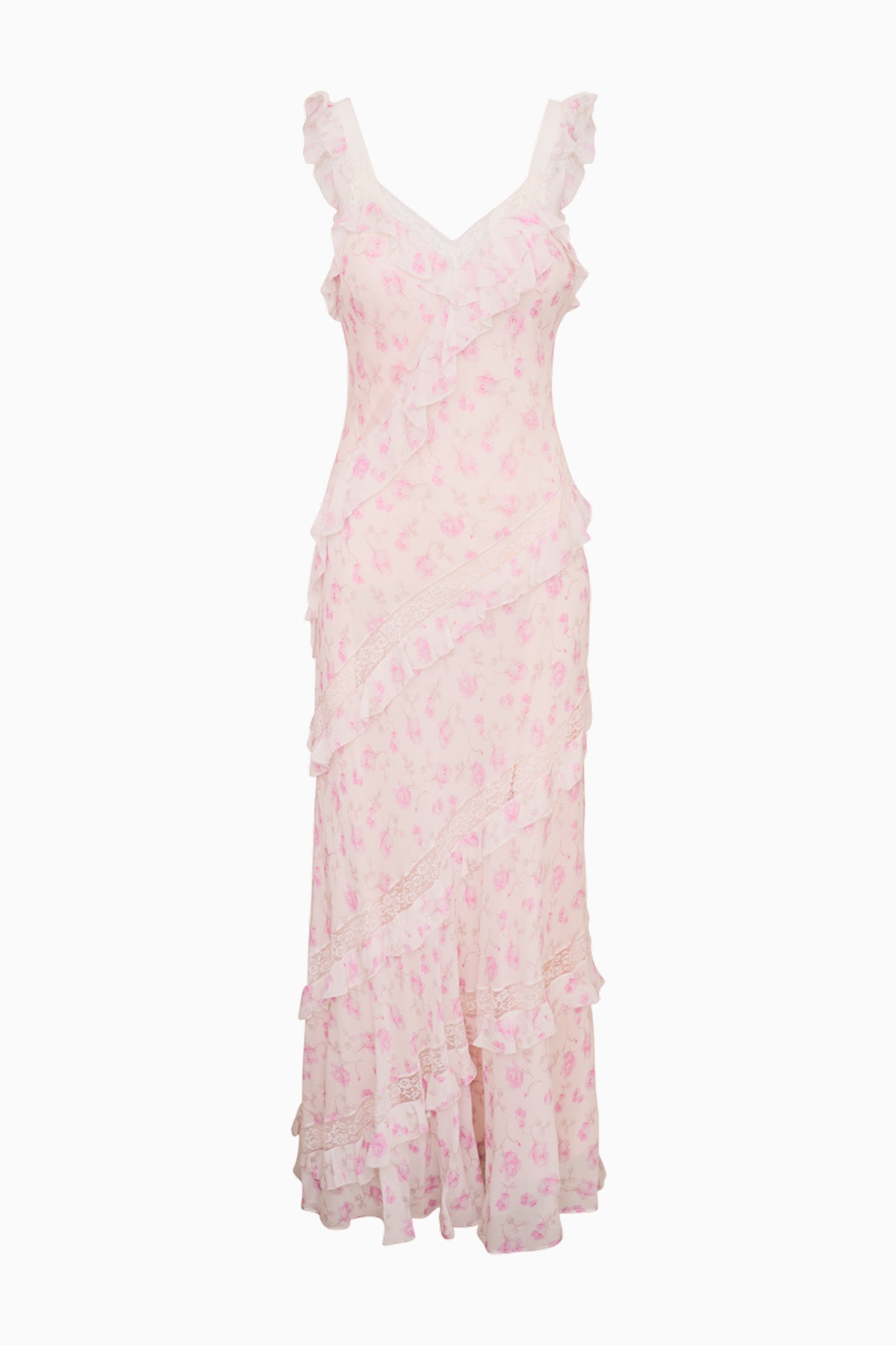 Radiance Fragrance Print Maxi Dress for Women - Floral Summer Beach Dress, Boho Chic Long Dress for Vacation, Party & Casual Wear