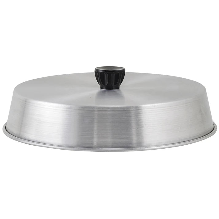 Winco 10-Inch Aluminum Grill Basting Cover with Heat-Resistant Handle - Perfect for BBQ, Grilling, and Outdoor Cooking