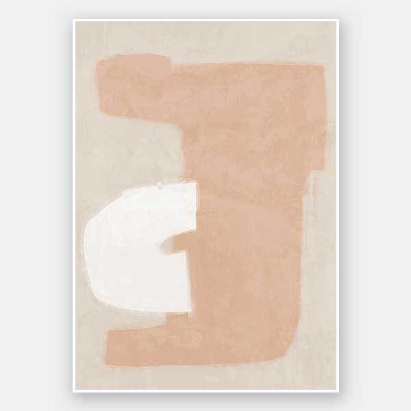 Composed Neutral Unframed Art Print - Modern Abstract Wall Decor for Living Room, Bedroom & Office - Perfect for Home & Office Decor