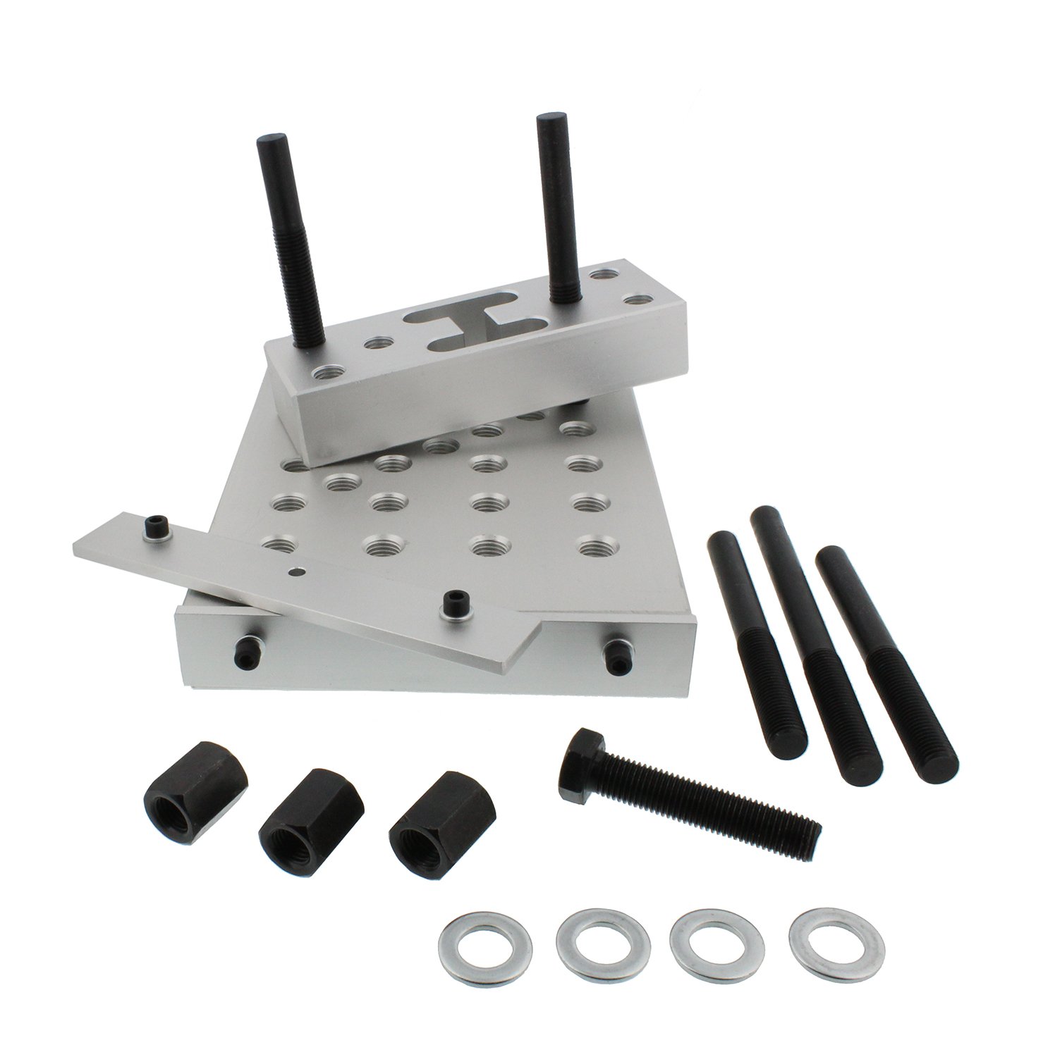 ABN Universal 30 Ton Drill Press Support Block Plate Tool Set Kit – Bearing & Bushing Repair, Removal & Installation for Automotive, Industrial & DIY Projects