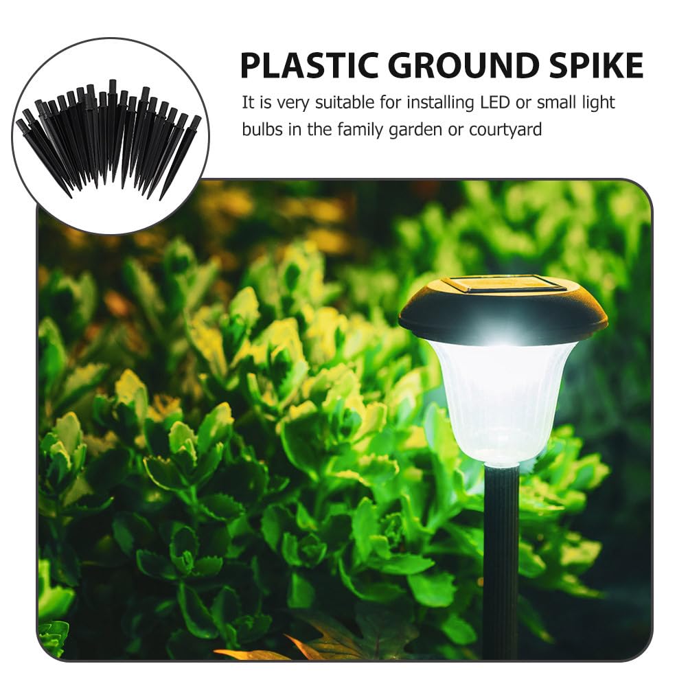 25 Pack Solar Light Stakes - 5.5 x 0.55 Inch Replacement Ground Spikes for Garden Pathway Lights, Landscape Yard Lamps - Perfect for Driveway, Walkway, Flower Bed & Outdoor Decoration Lighting