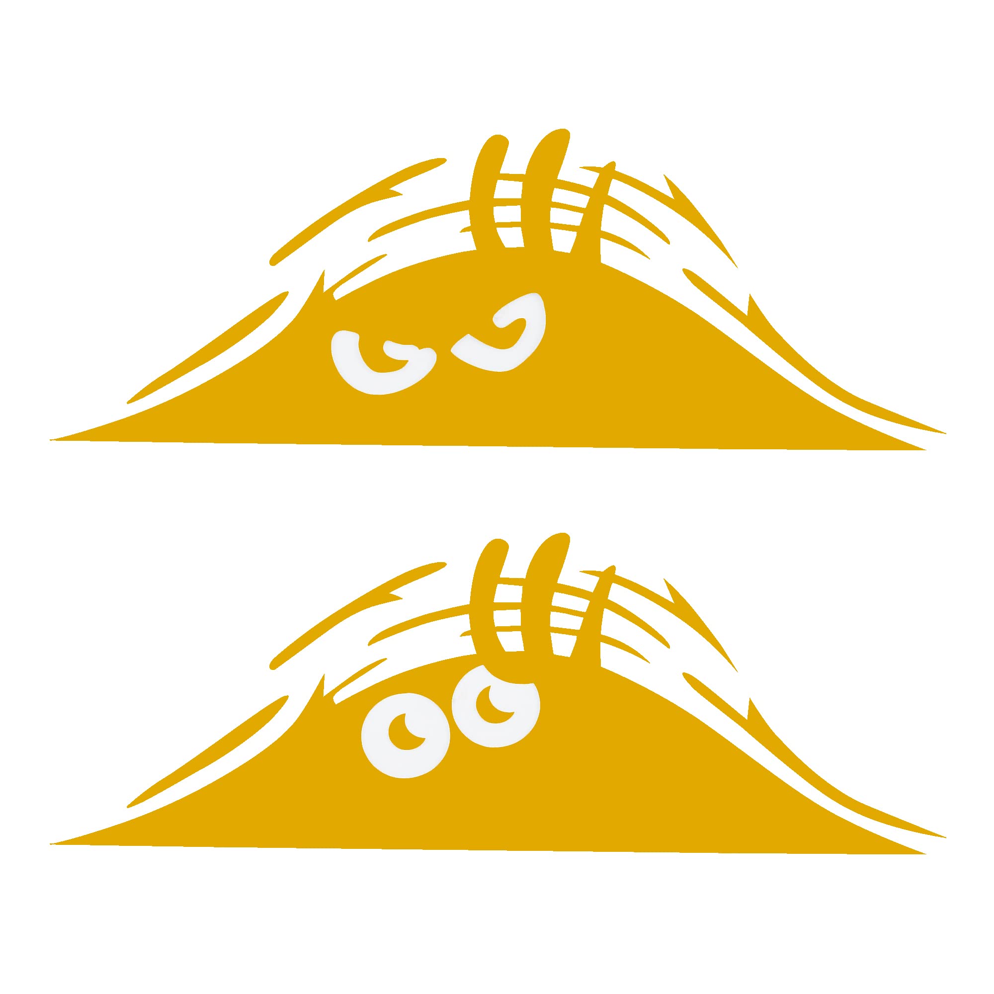 TOMALL 2-Pack Peeking Monster Car Decals - Scary & Funny Waterproof Vinyl Stickers for Car Windows, Bumpers, Laptops & Motorcycles (Yellow) - Perfect for Halloween Pranks & Unique Vehicle Customization
